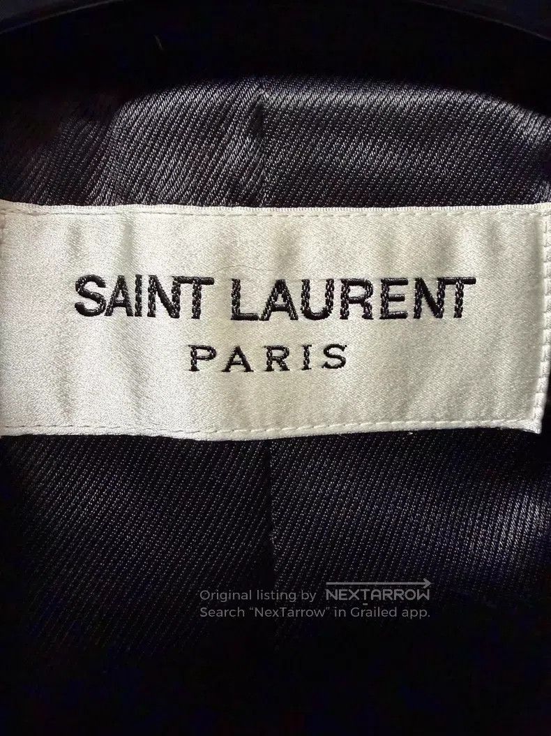 Saint Laurent Paris Saint Laurent Paris Gold Button Wool Fur Coat Size US M / EU 48-50 / 2 - 2 Thumbnail