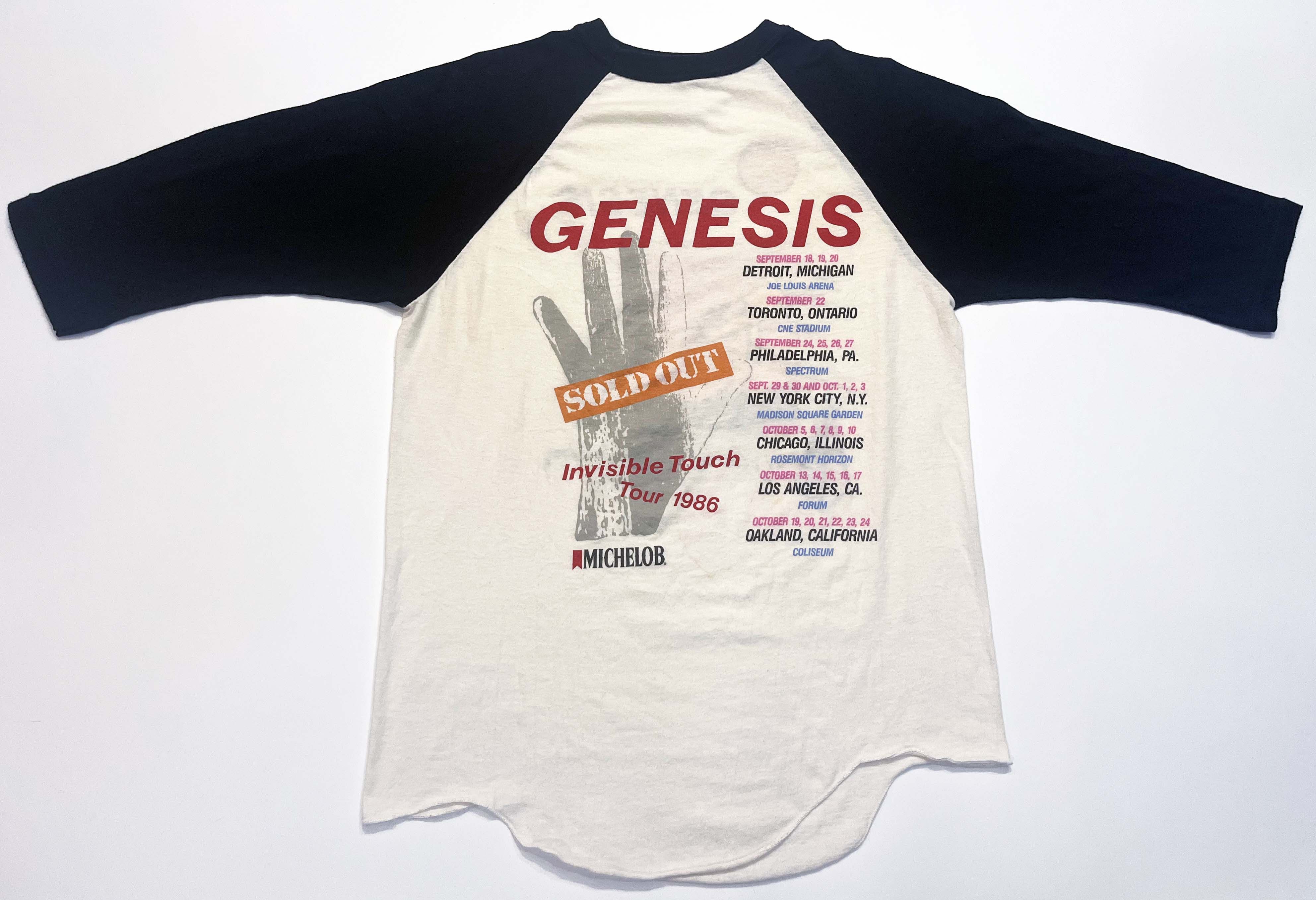 Vintage Vintage Genesis Invisible Touch 1986 Tour Band Raglan Shirt Size US L / EU 52-54 / 3 - 5 Thumbnail