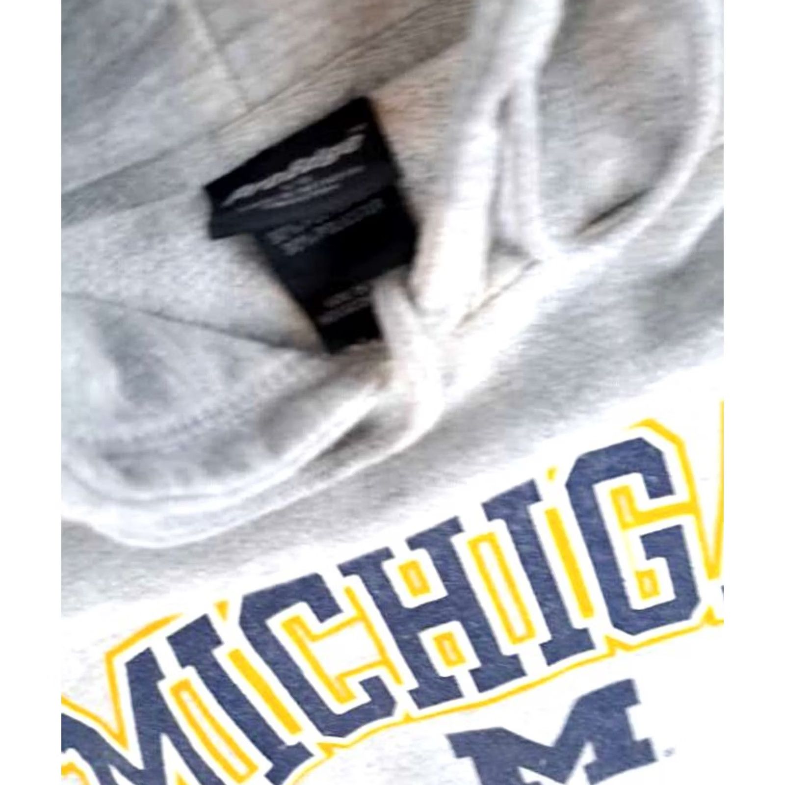 Vintage U of Michigan Wolverines Gray Medium Pullover Hoodie Pro Edge Hoodie Mens M Gray Pullover Hooded Pockets Michigan Letters 26in long 24in pit to pit Size US M / EU 48-50 / 2 - 4 Thumbnail
