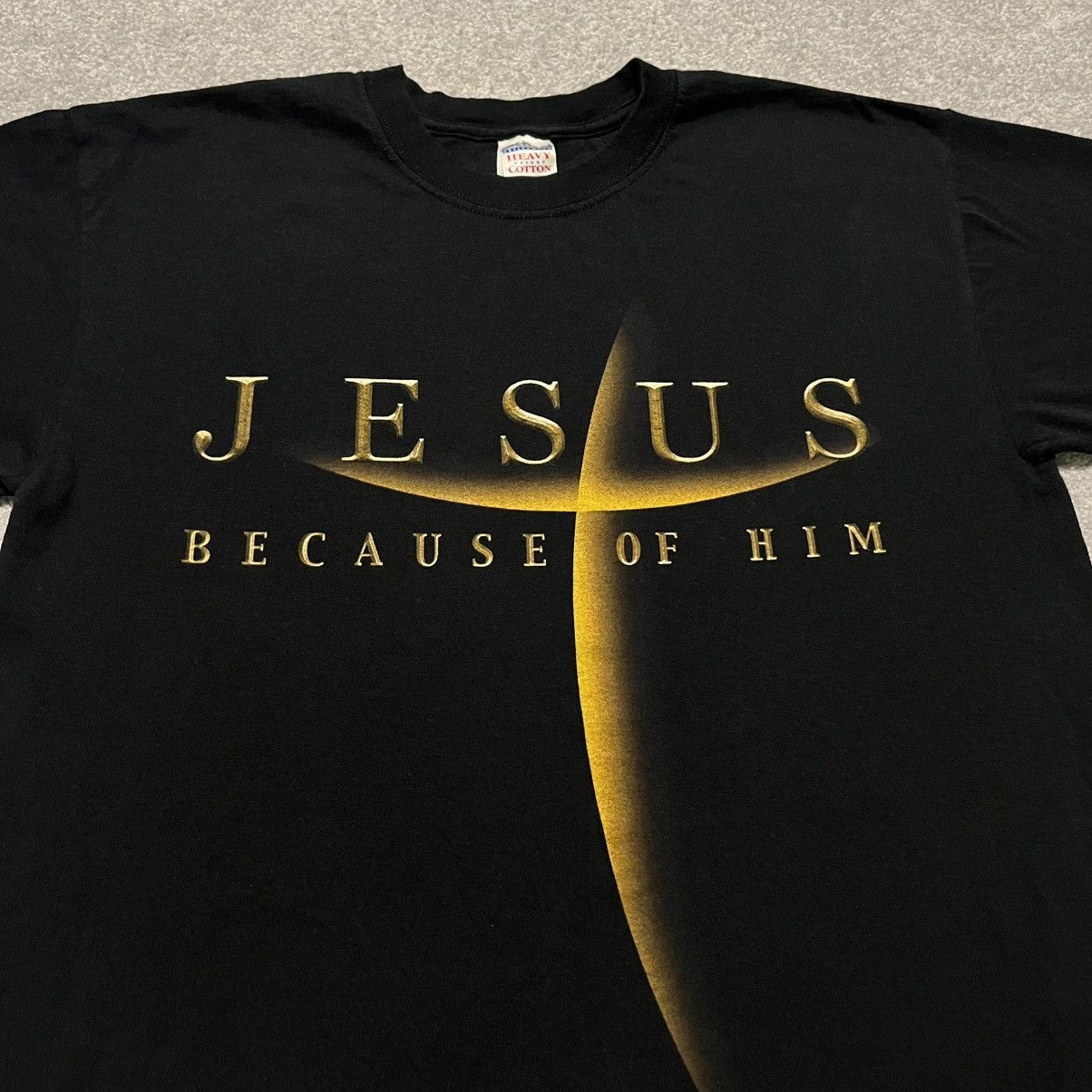 Vintage Vintage Jesus Christ Because of Him Heaven Knows my Name Tee Size US L / EU 52-54 / 3 - 3 Thumbnail