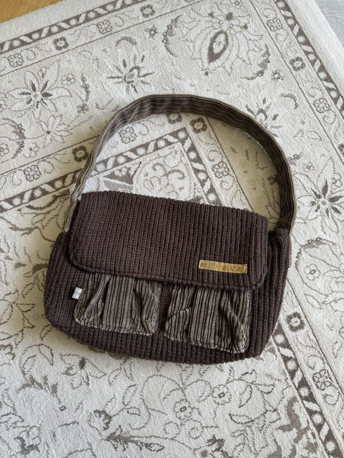 Quiksilver Vintage Quiksilver Roxy Knit Corduroy Mini Handle Bag Y2K Size ONE SIZE - 3 Thumbnail