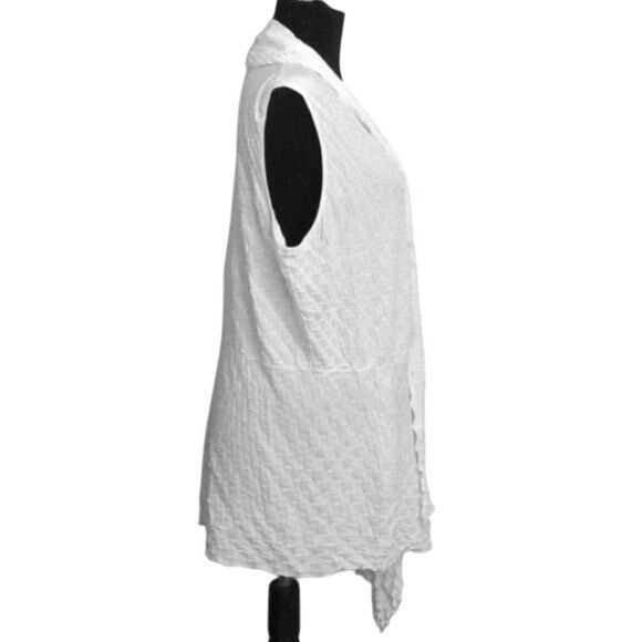 Lafayette 148 Lafayette 148 New York Size L Sleeveless Textured White Open Size L / US 10 / IT 46 - 5 Thumbnail