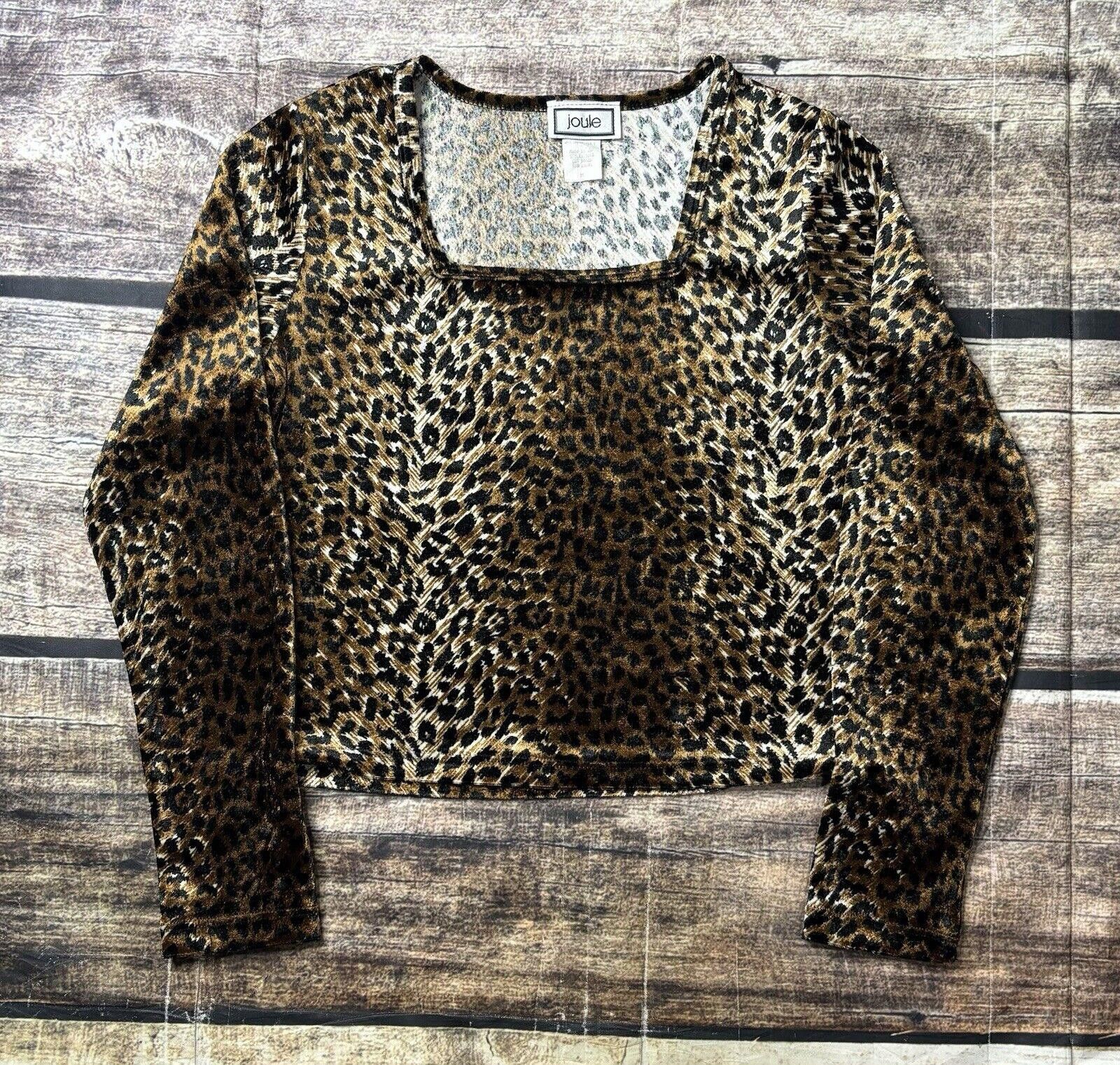 Other VTG Joule Top Women's Medium Leopard Velvet USA Made 90s Size M / US 6-8 / IT 42-44 - 1 Thumbnail