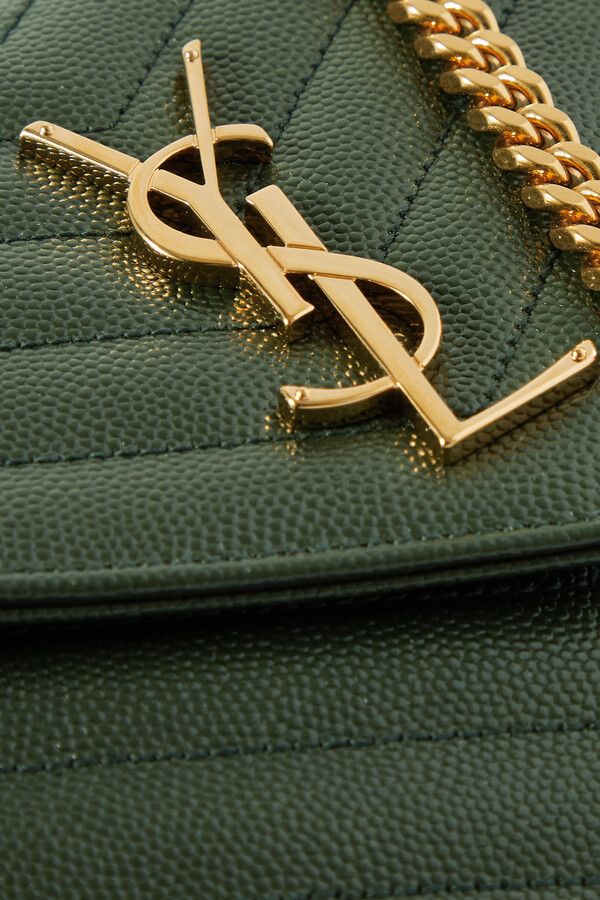 Saint Laurent Paris o1b1hav110924 Size: OS / Classic Chain Leather Wallet Green Size ONE SIZE - 4 Thumbnail