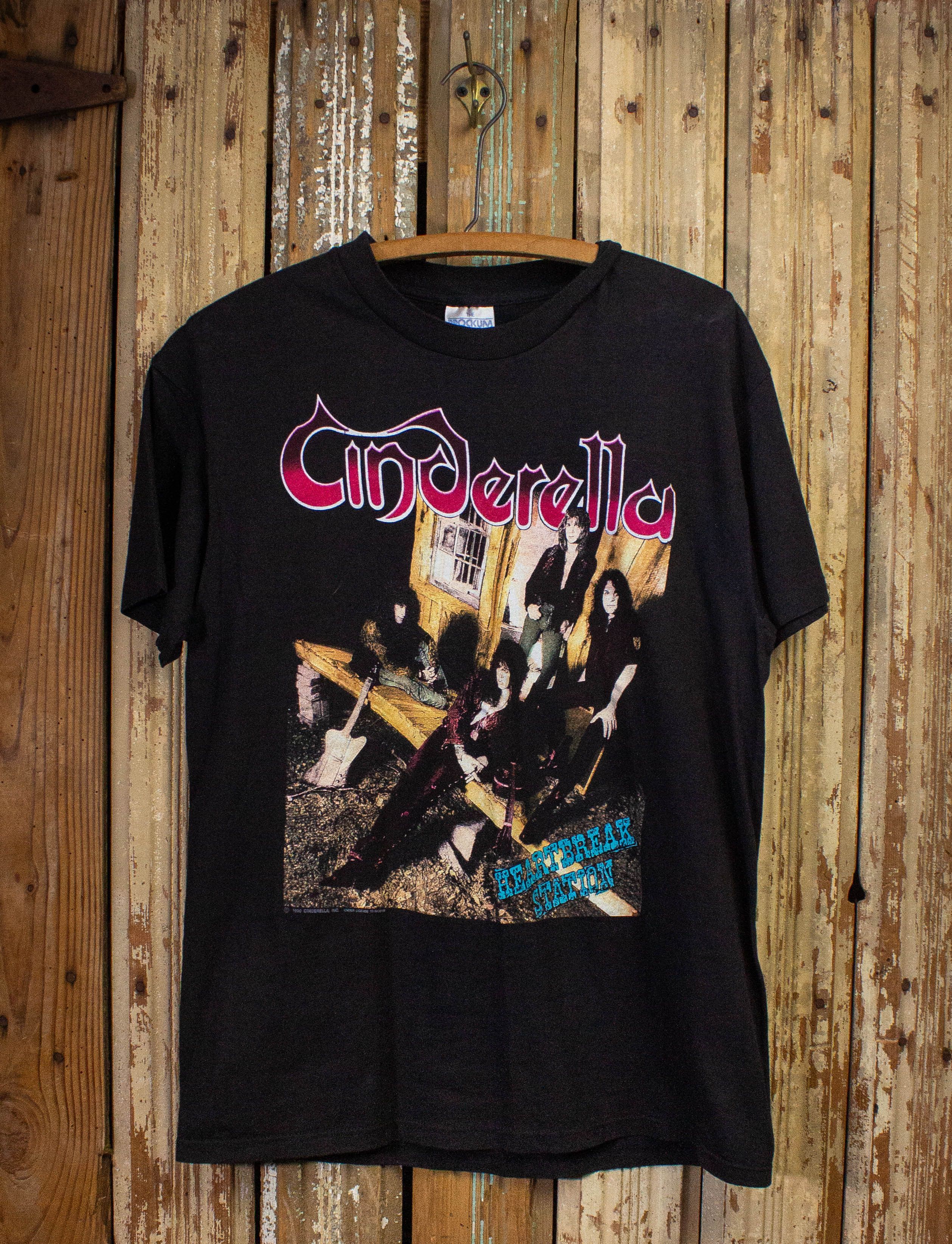 image of Band Tees x Vintage Cinderella Heartbreak Station Concert T Shirt 1991 in Black, Men's (Size Medium