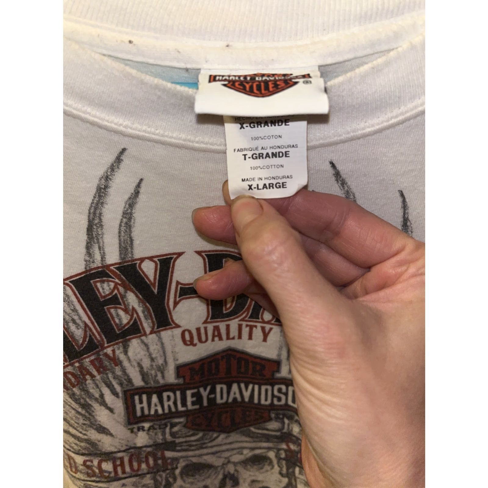 Harley Davidson VINTAGE Harley-Davidson T-Shirt Mens XL Motorcycle Biker USA Summer 2000s White Double-Sided Size US XL / EU 56 / 4 - 3 Thumbnail