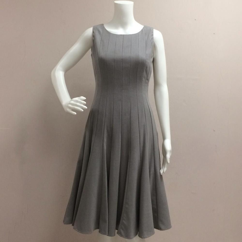 Calvin Klein Calvin klein Grey Pleated Dress Size XS / US 0-2 / IT 36-38 - 2 Thumbnail