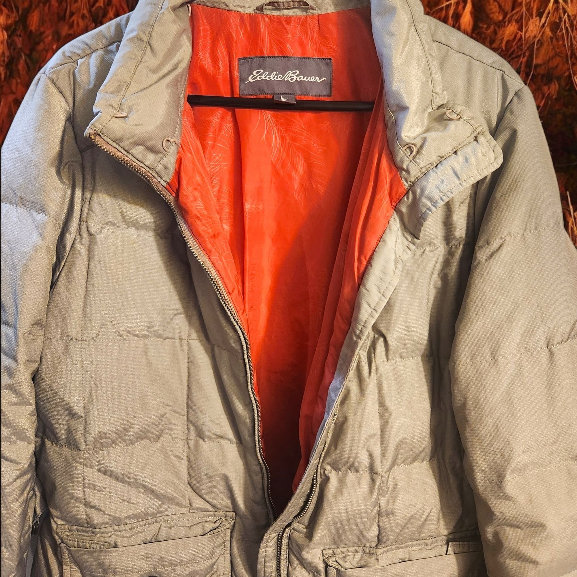 Eddie Bauer Eddie Bauer Womens Down Puffer Jacket Tan Size XL Quilted Sn Size XL / US 12-14 / IT 48-50 - 2 Thumbnail