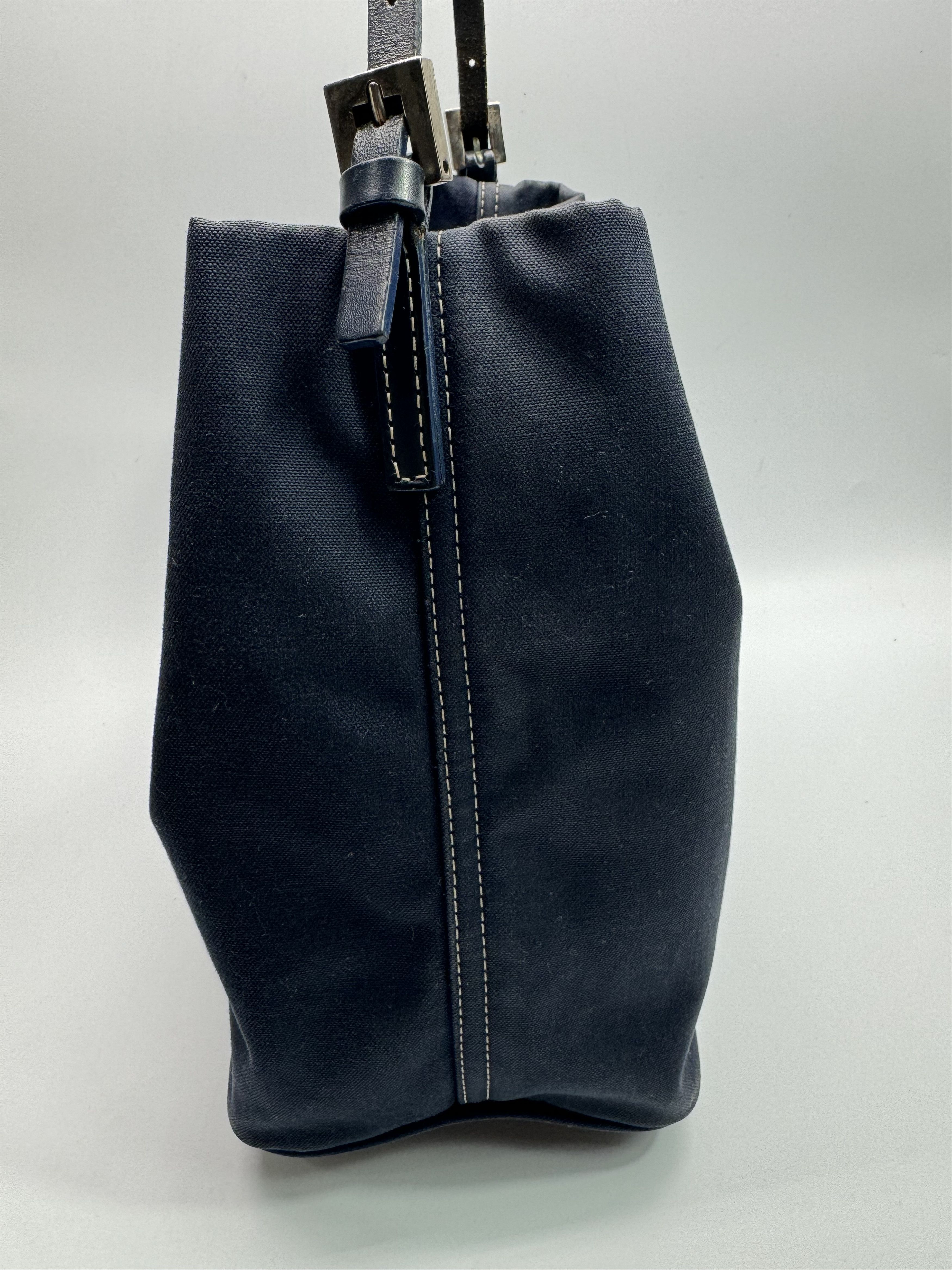 Fendi Fendi Navy Blue Denim Shoulder Bag Size ONE SIZE - 9 Thumbnail