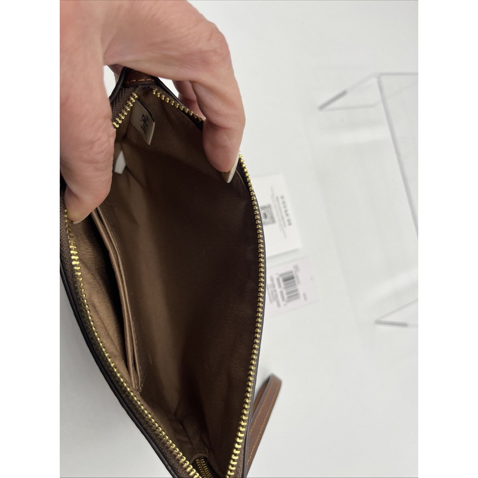 Coach NEW! Authentic! Brown/Black COACH Signature PVC Wristlet Size ONE SIZE - 6 Thumbnail