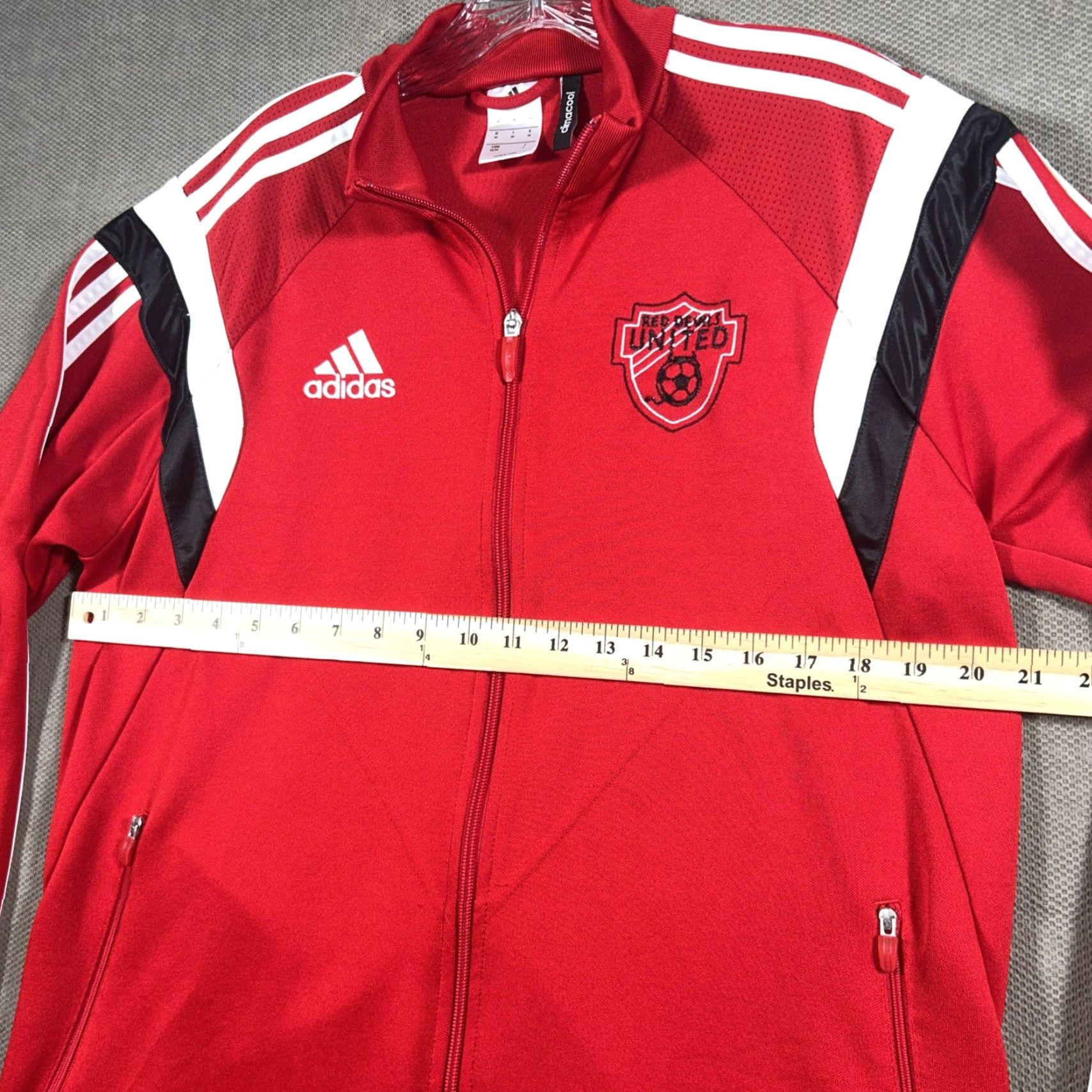 Adidas Adidas Red Devils United Full-Zip Track Jacket Red Mens M Climacool Soccer Jacket Men Track Adidas Red Devil United Full Zip Climacool Soccer Size US M / EU 48-50 / 2 - 6 Thumbnail