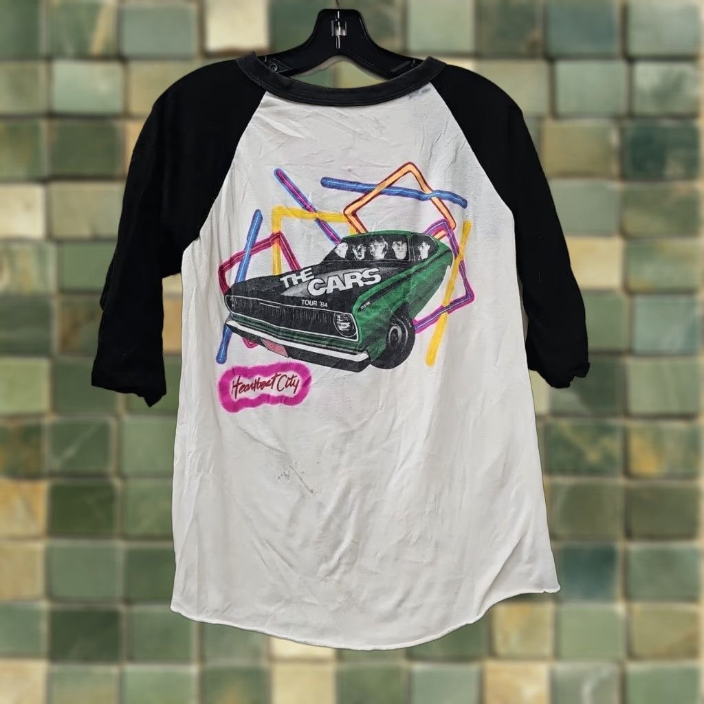 Vintage VINTAGE Mackler Tee Heartbeat City Tour 1984 The Cars Raglan L Concert T-Shirt Mens Size L / US 10 / IT 46 - 1 Thumbnail