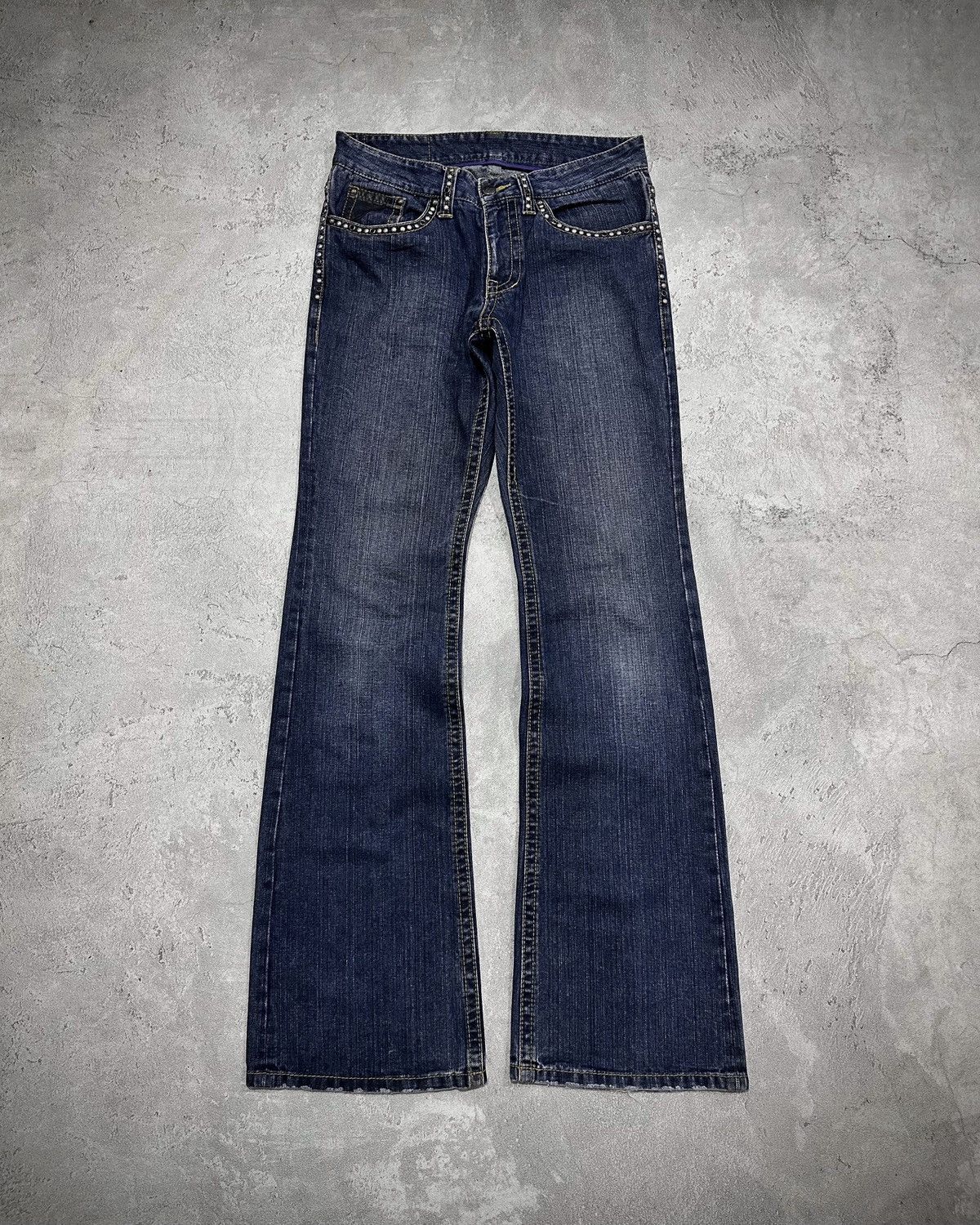 Japanese Brand Custom Culture Studded Flare Denim Jeans Lgb Style Size US 30 / EU 46 - 2 Thumbnail