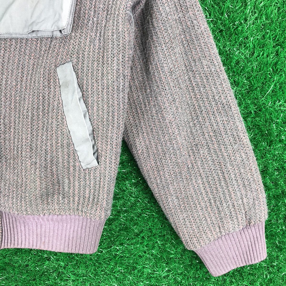 Japanese Brand Vintage 80's Wool Knit Zipper Jacket Workwear Size US S / EU 44-46 / 1 - 3 Thumbnail