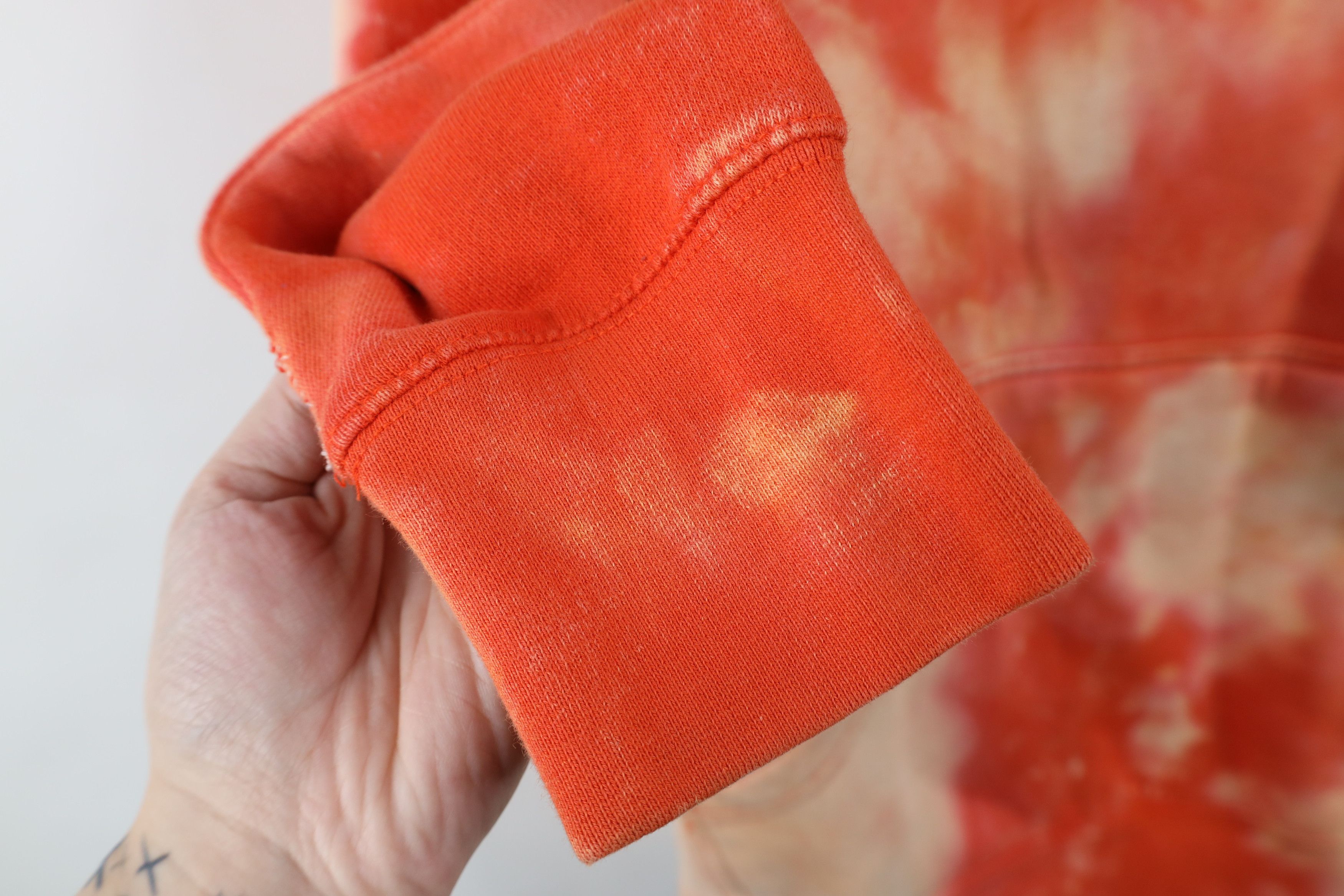 Vintage Vintage Streetwear Blank Acid Wash Hoodie Sweatshirt Orange Size US L / EU 52-54 / 3 - 9 Thumbnail