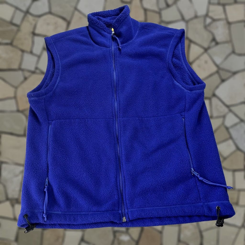 Vintage REI Vest Mens M Blue Full Zip Pockets Drawcord Hem Made in USA Fleece Size US M / EU 48-50 / 2 - 1 Thumbnail