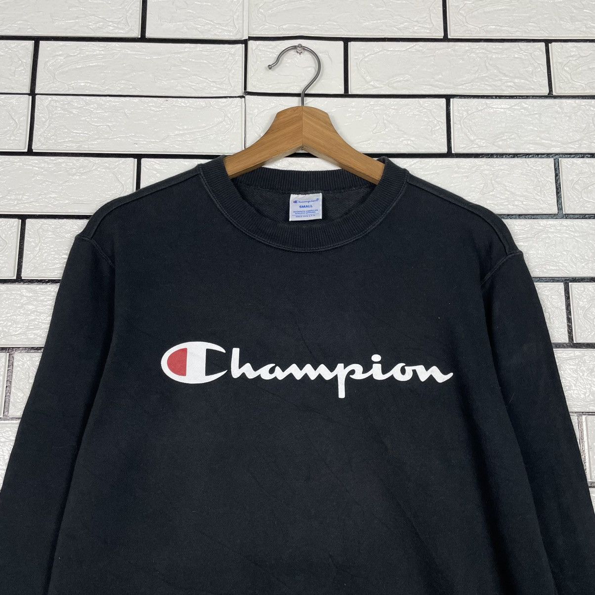Champion Champion Big Logo Black Sweatshirt Size US S / EU 44-46 / 1 - 2 Thumbnail