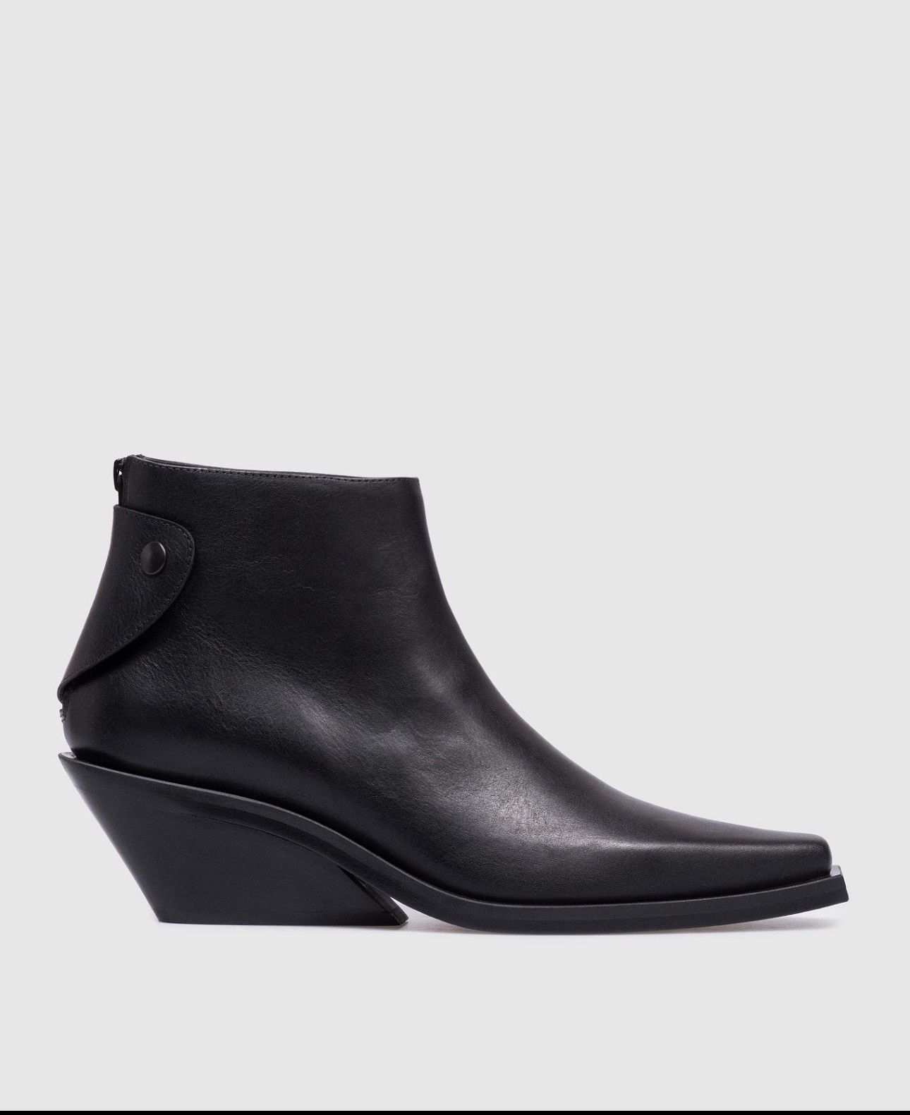 Ann Demeulemeester Last Ann Demeulemeester Kay Pointy Black Leather Cowboy Boot Size US 7.5 / IT 37.5 - 1 Thumbnail