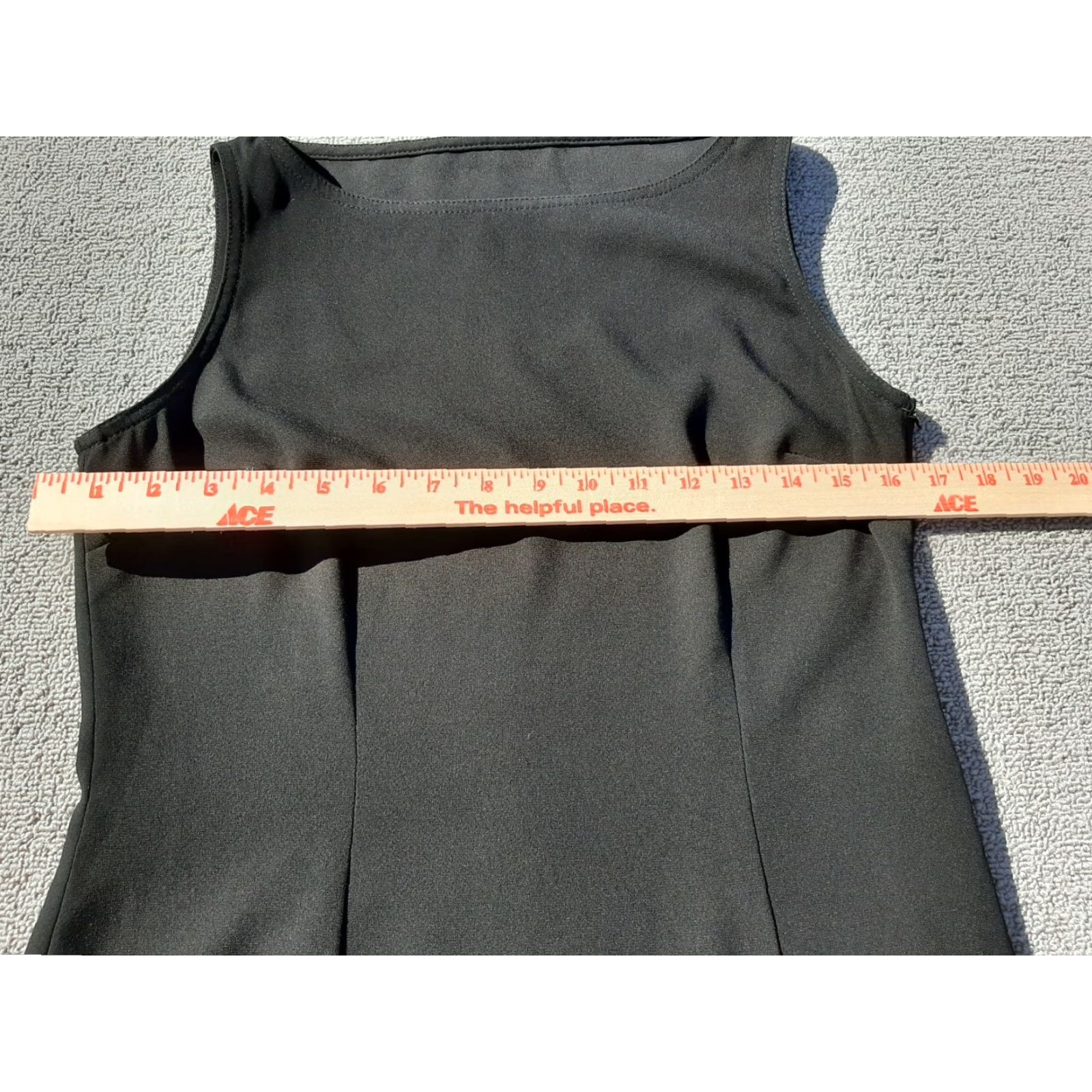 Vintage Doncaster Women’s Size 6 P Black Sleeveless Dress Pencil Dress Stretch Zip Knee Length Petite Womens Size M / US 6-8 / IT 42-44 - 4 Thumbnail