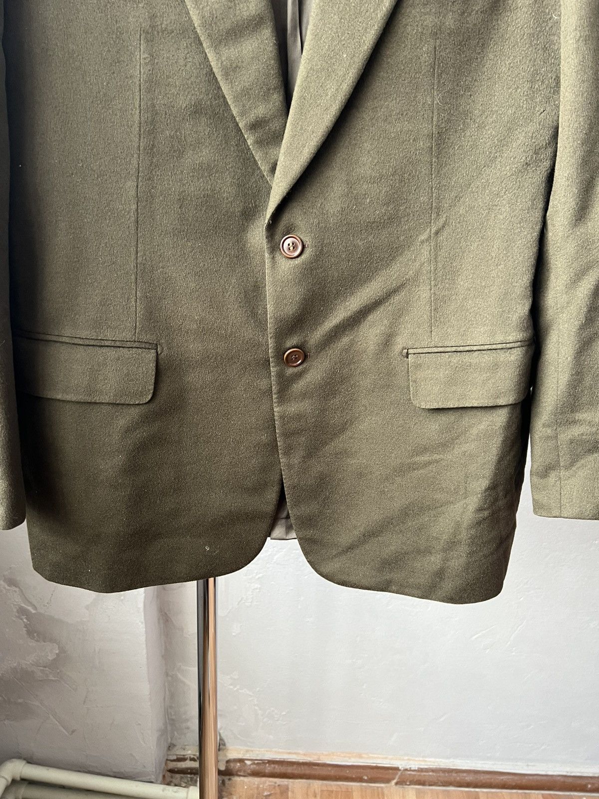 Burberry 70/80’s BURBERRYS WOOL CASHMERE MENS CLASSIC BLAZER JACKET Size 52L - 6 Thumbnail