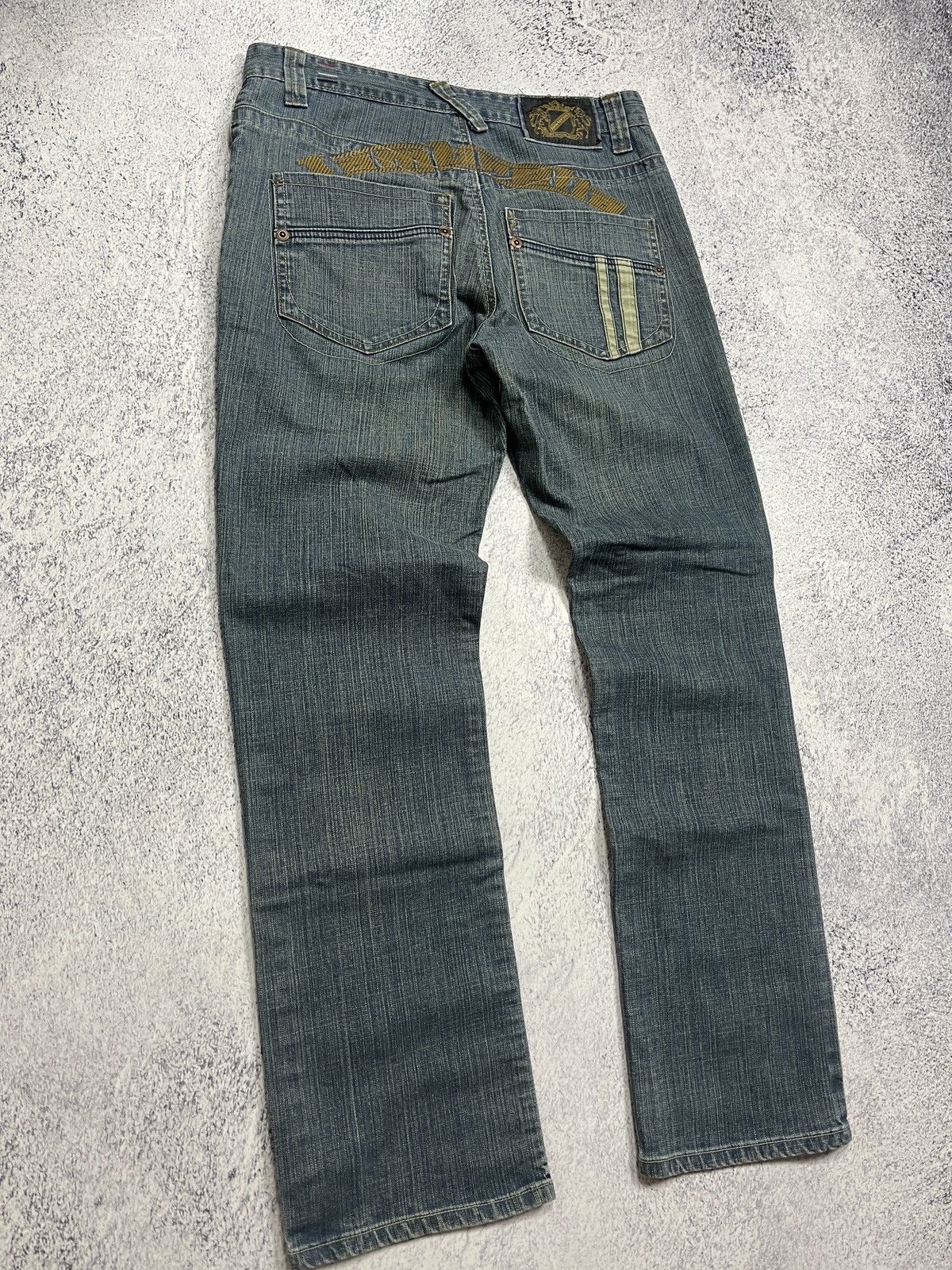Japanese Brand × Lambretta Lambretta Vintage Baggy Jeans Big logo Drill Streetwear Y2K Size US 32 / EU 48 - 14 Thumbnail