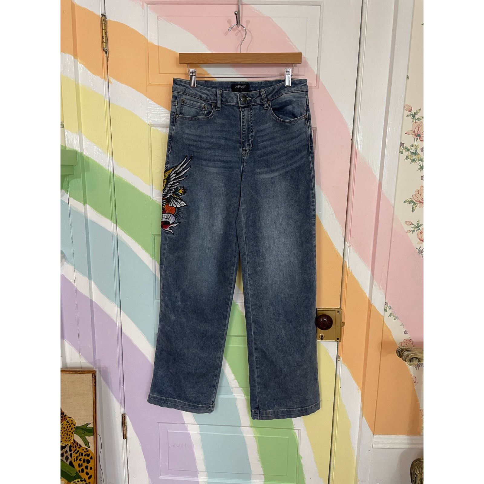 Ed Hardy Ed Hardy Tattoo Graphic Jeans Y2K Denim Size 30 Size 30" / US 8 / IT 44 - 5 Thumbnail