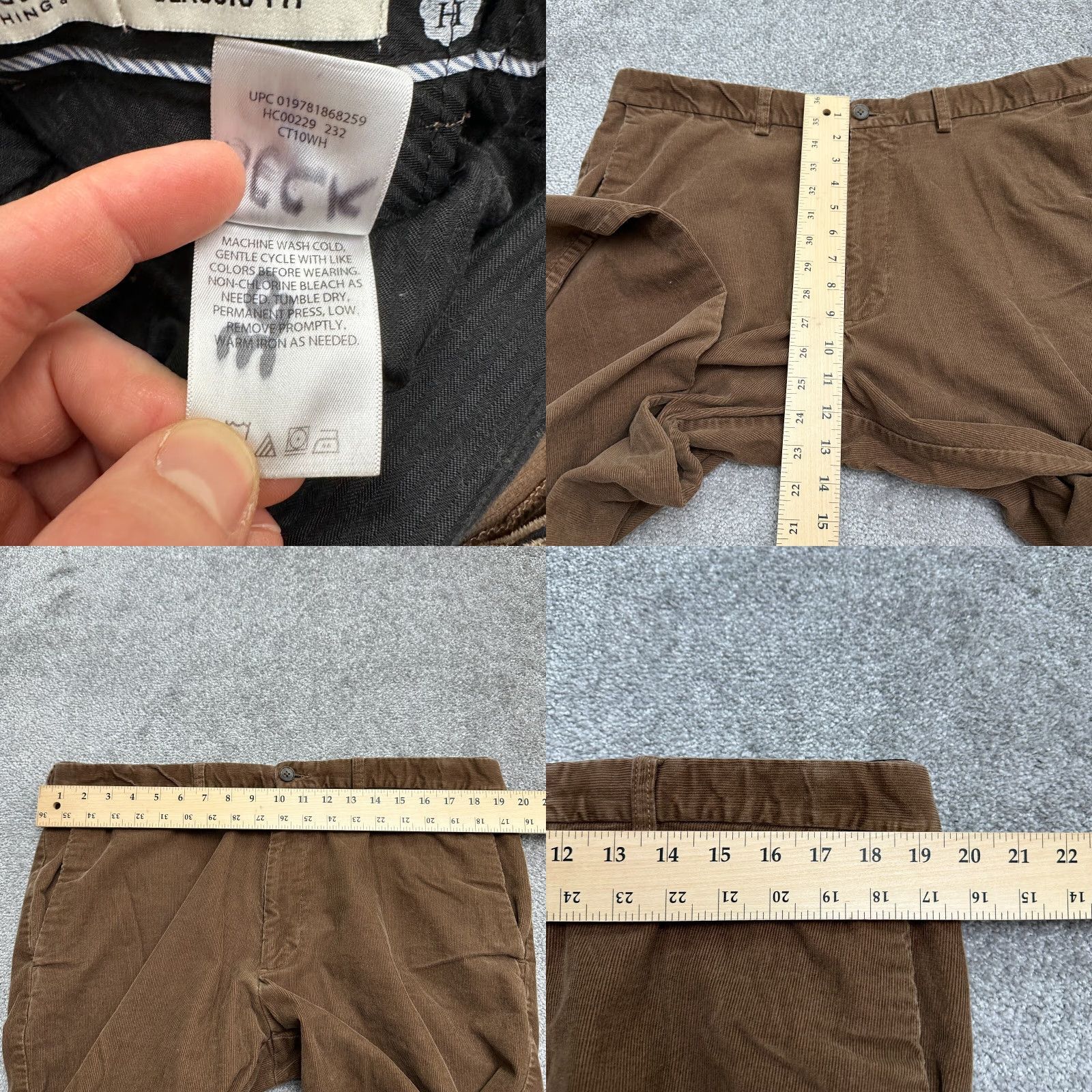 Haggar VINTAGE Haggar Classic Fit Corduroy Pants Mens 40x32 Brown Straight Leg Cotton Casual Size US 40 / EU 56 - 8 Thumbnail