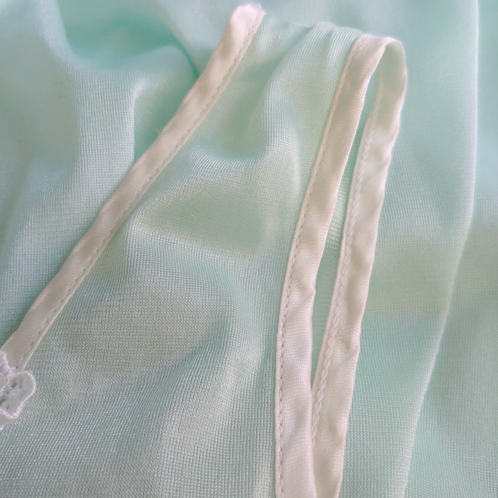 Blair VINTAGE Blair Nightgown Women's Small Sleeveless Mint Green Floral Lace Nylon Sexy USA Size ONE SIZE - 6 Thumbnail