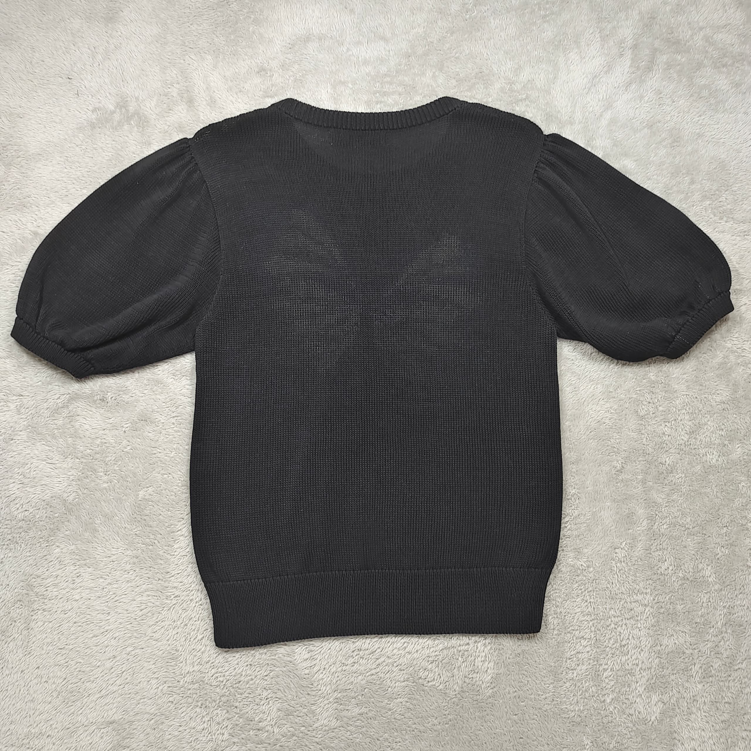 Hanae Mori VINTAGE HANAE MORI SOFT SPORT SHORT SLEEVE KNITTED SWEATER Size M / US 6-8 / IT 42-44 - 2 Thumbnail