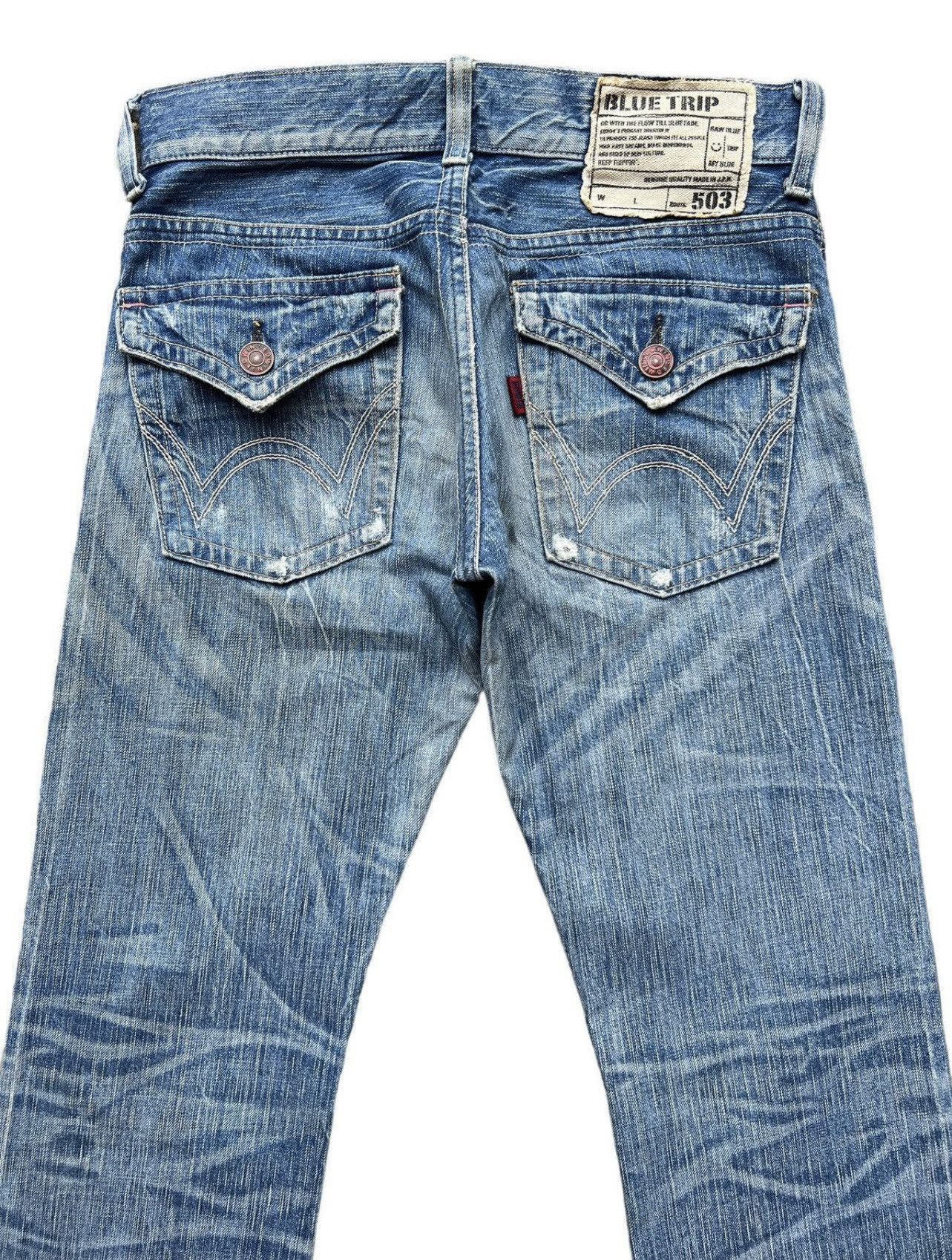 Edwin Edwin 503 Distressed Flare Bootcut Denim Jeans 32x30.5 Size US 32 / EU 48 - 4 Thumbnail