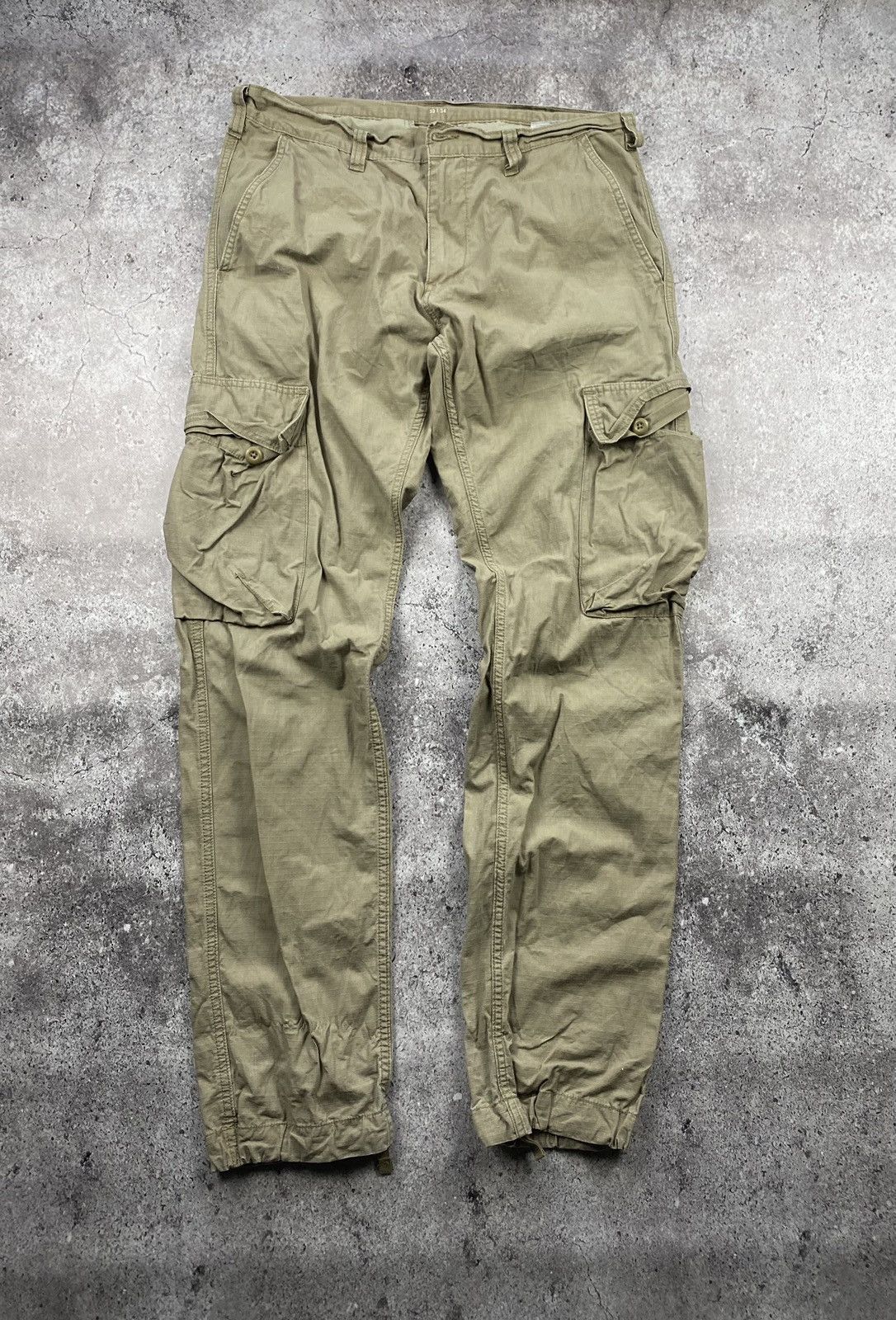 Carhartt × Vintage × Wrangler Crazy vintage y2k baggy wide carhartt style cargo pant skate Size US 33 - 1 Thumbnail