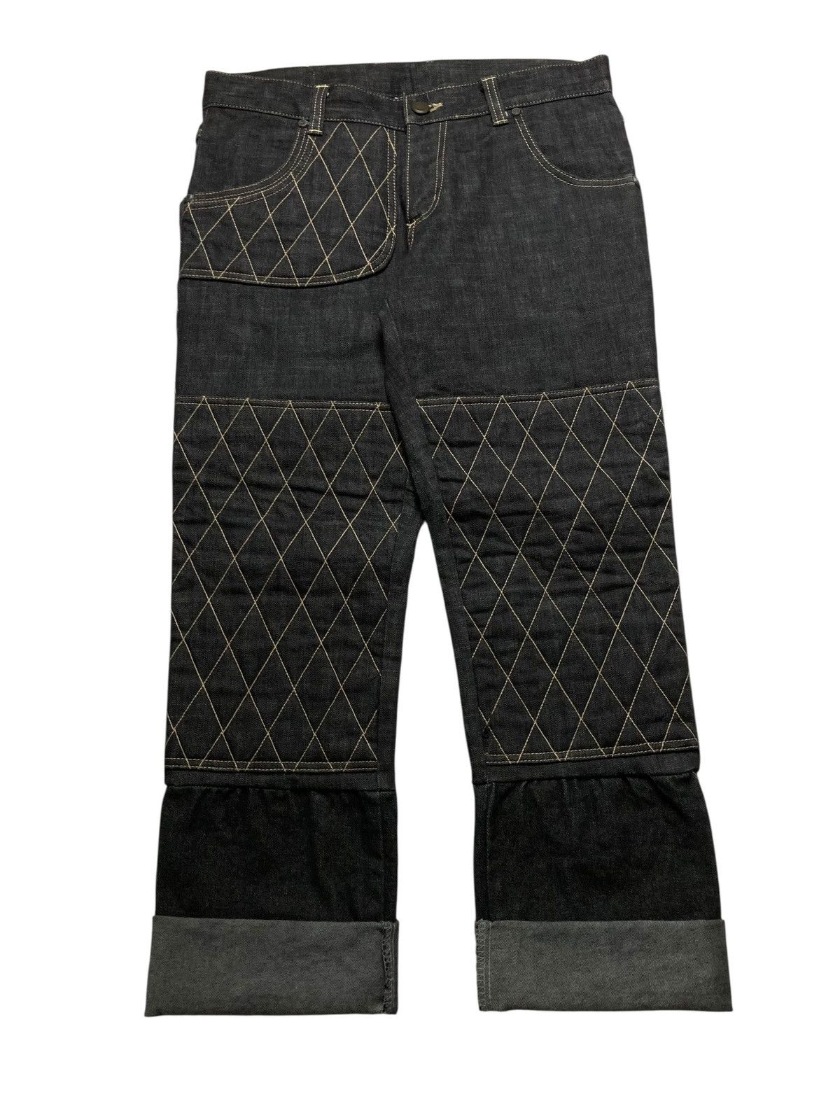 Momotaro Jeans OLD VIRUS - Japanese Double Knee Denim Big Pocket Unique 🇯🇵 Size US 34 / EU 50 - 2 Thumbnail