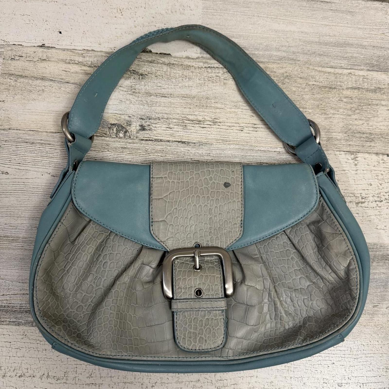 Designer Y2k Adrienne Vittadini Blue Shoulder Purse Size ONE SIZE - 1 Thumbnail