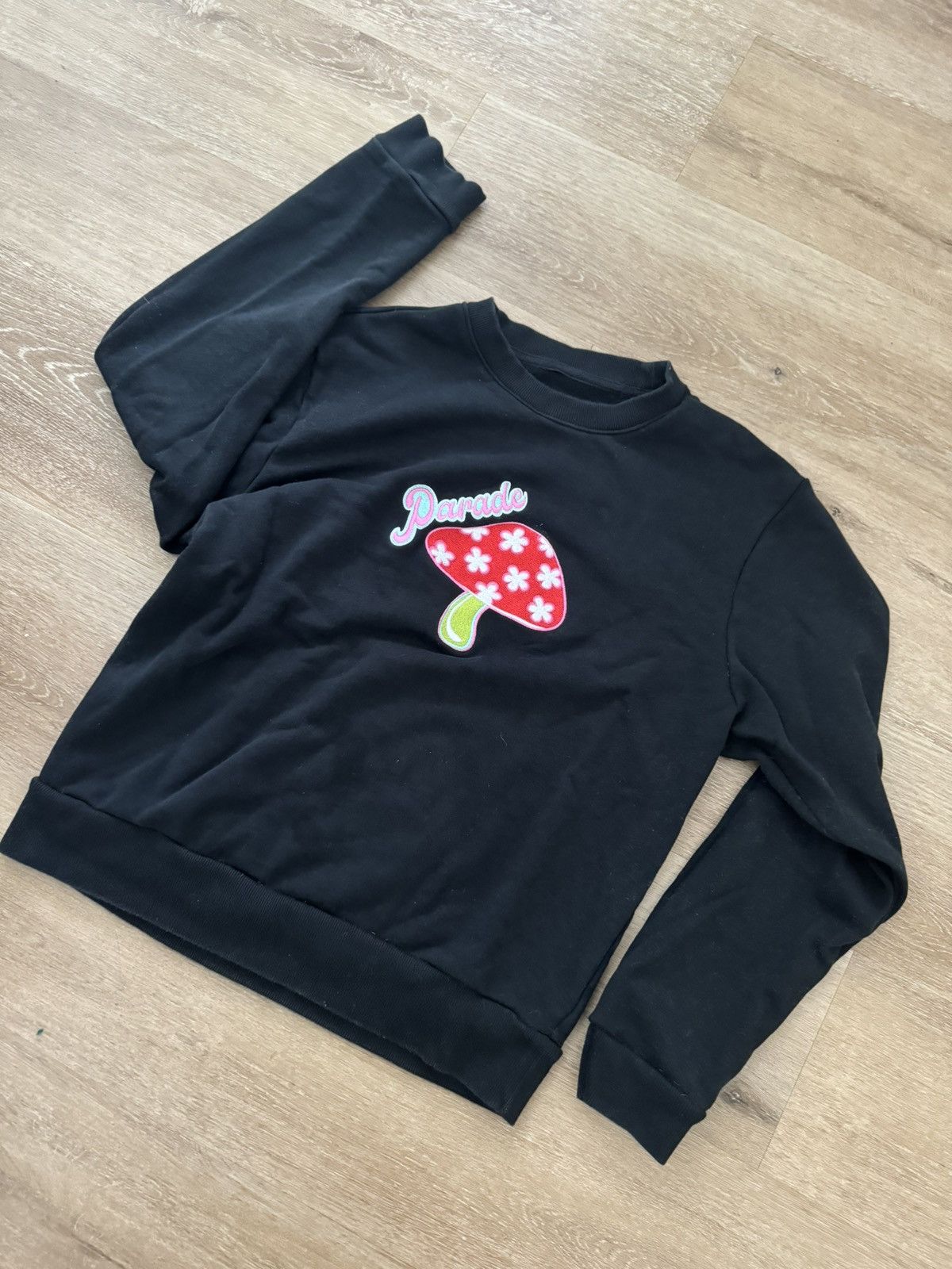 Paradise × Vintage Vintage 70s Style Fantasy Magic Mushroom Sweater LARGE Size US L / EU 52-54 / 3 - 7 Thumbnail