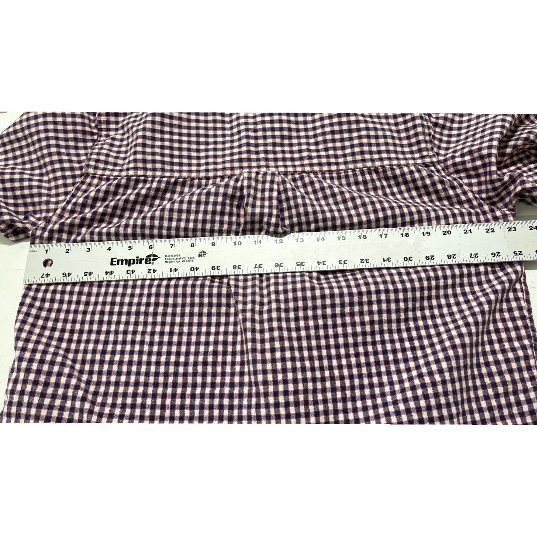 Vintage Carriage Court Shirt M Red White Blue Checkered Button Up Cotton Cottage Size M / US 6-8 / IT 42-44 - 5 Thumbnail