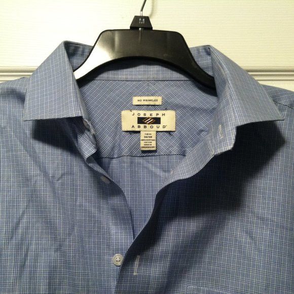 Joseph Abboud JOSEPH ABBOUD MENS BLUE 100%COTTON DRESS SHIRT 16.5/34-35 Size US L / EU 52-54 / 3 - 1 Thumbnail