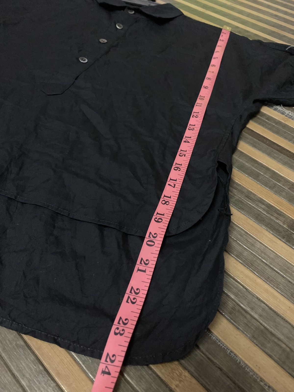 Yohji Yamamoto 💥Final💥Yohji Yamamoto Super Black Polo T Shirt Size M / US 6-8 / IT 42-44 - 5 Thumbnail