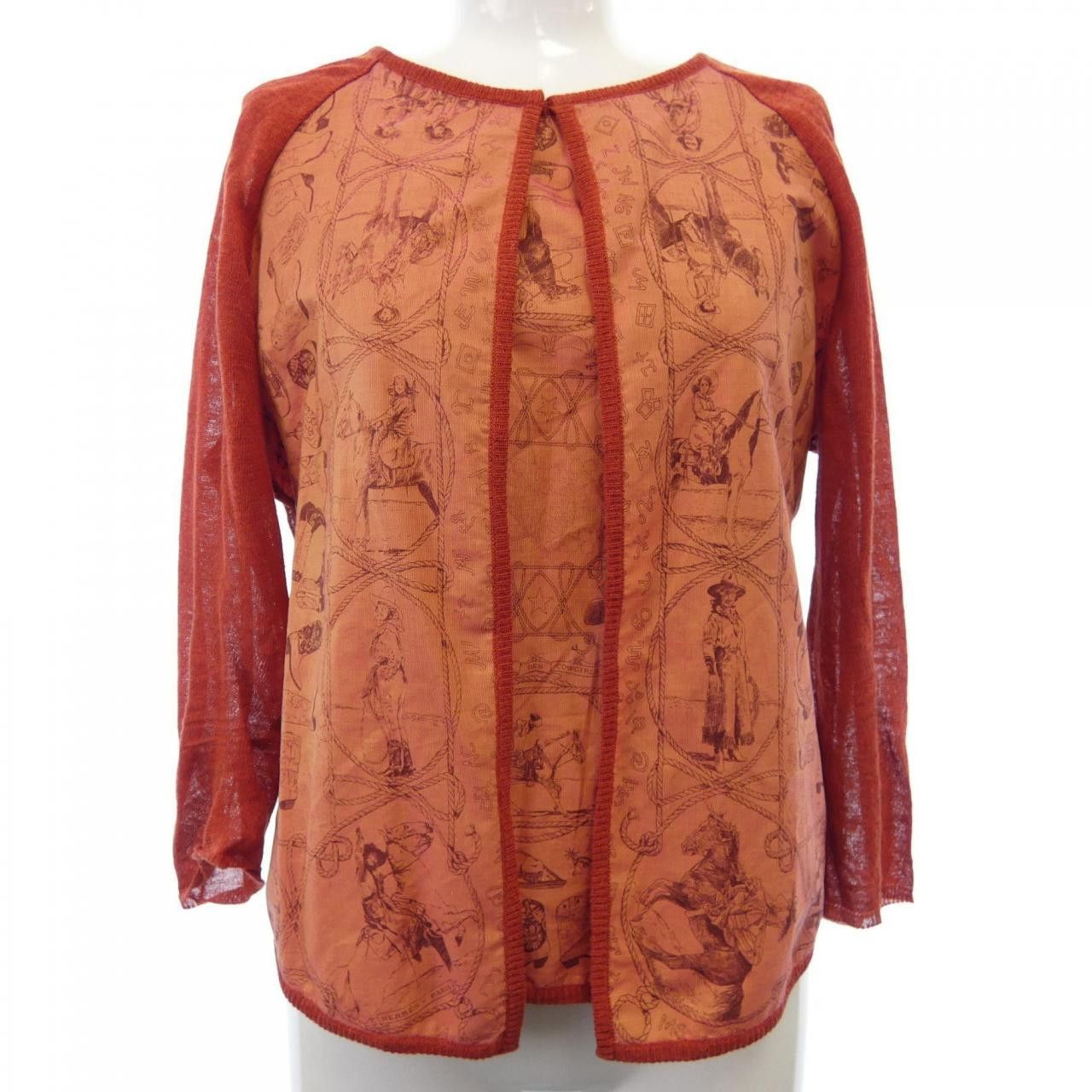 Hermes Hermes Hermes Twillene Cotton Linen Viscose Ensemble Textile Tops DUTY FREE for USA Size ONE SIZE - 1 Thumbnail