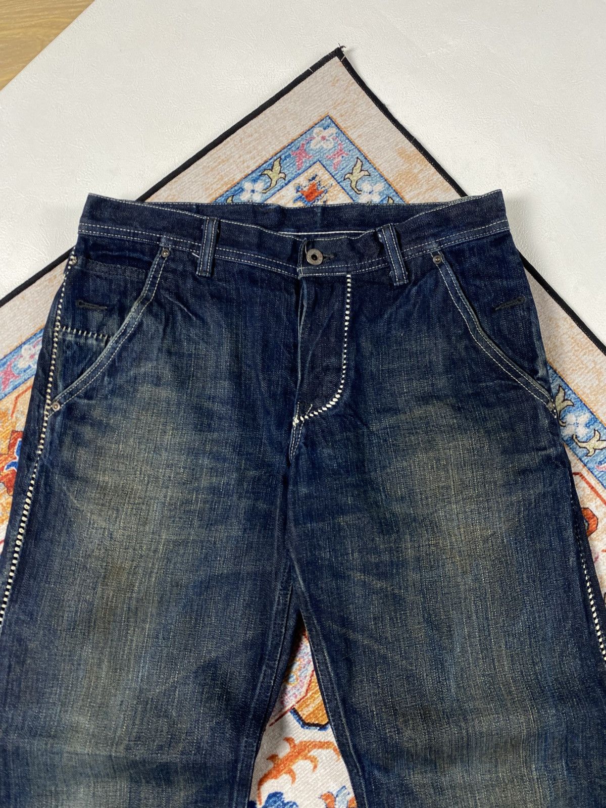 Japanese Brand One gravity selvedge carpenter jeans Size US 32 / EU 48 - 2 Thumbnail