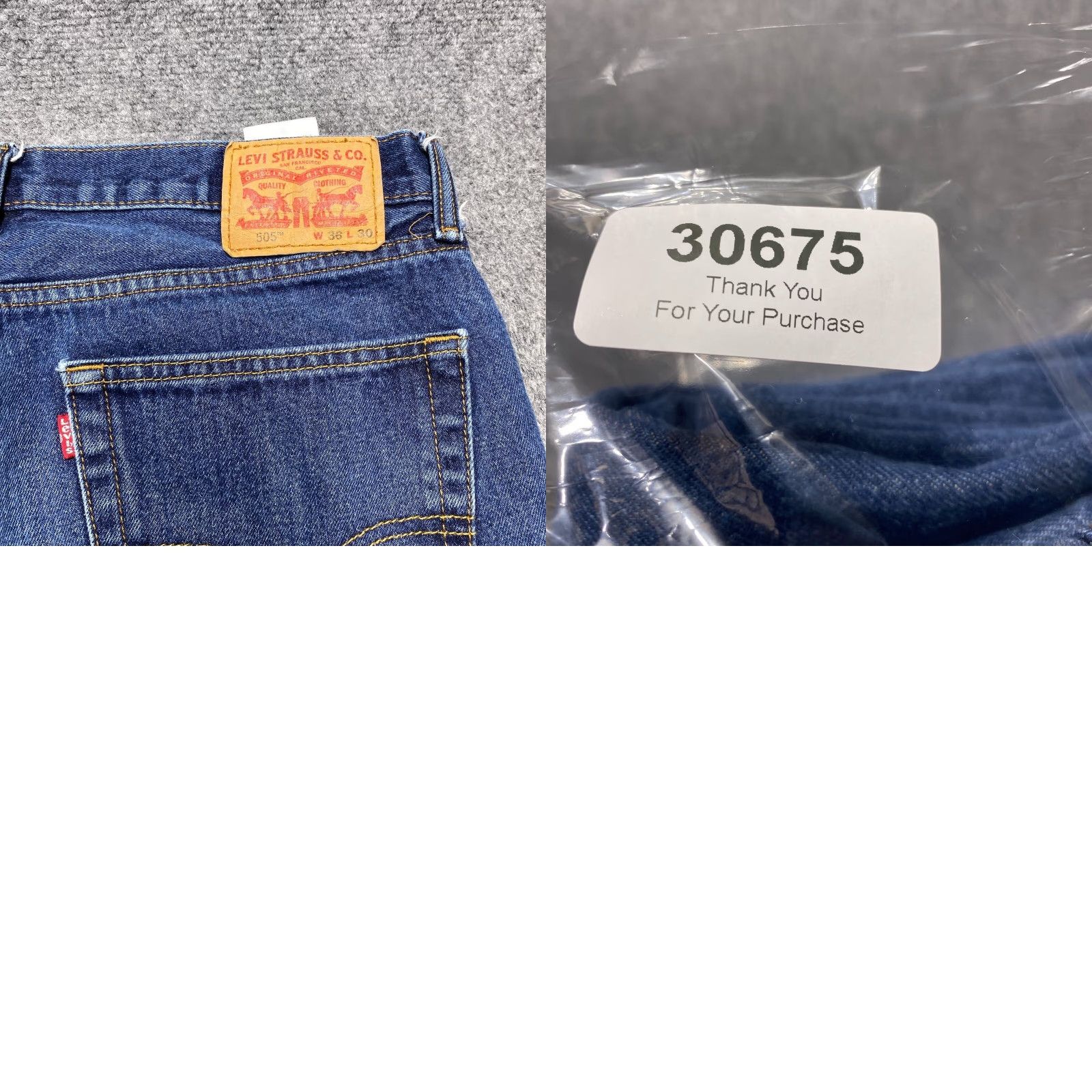 Levi's Levi's 505 Regular Fit Jeans Mens 36x30 Blue Medium Wash Straight Leg Denim Size US 36 / EU 52 - 9 Thumbnail