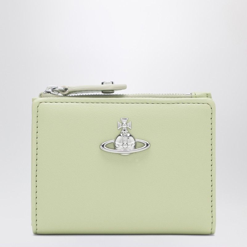 Vivienne Westwood Wallet With Orb Logo In Pastel Green