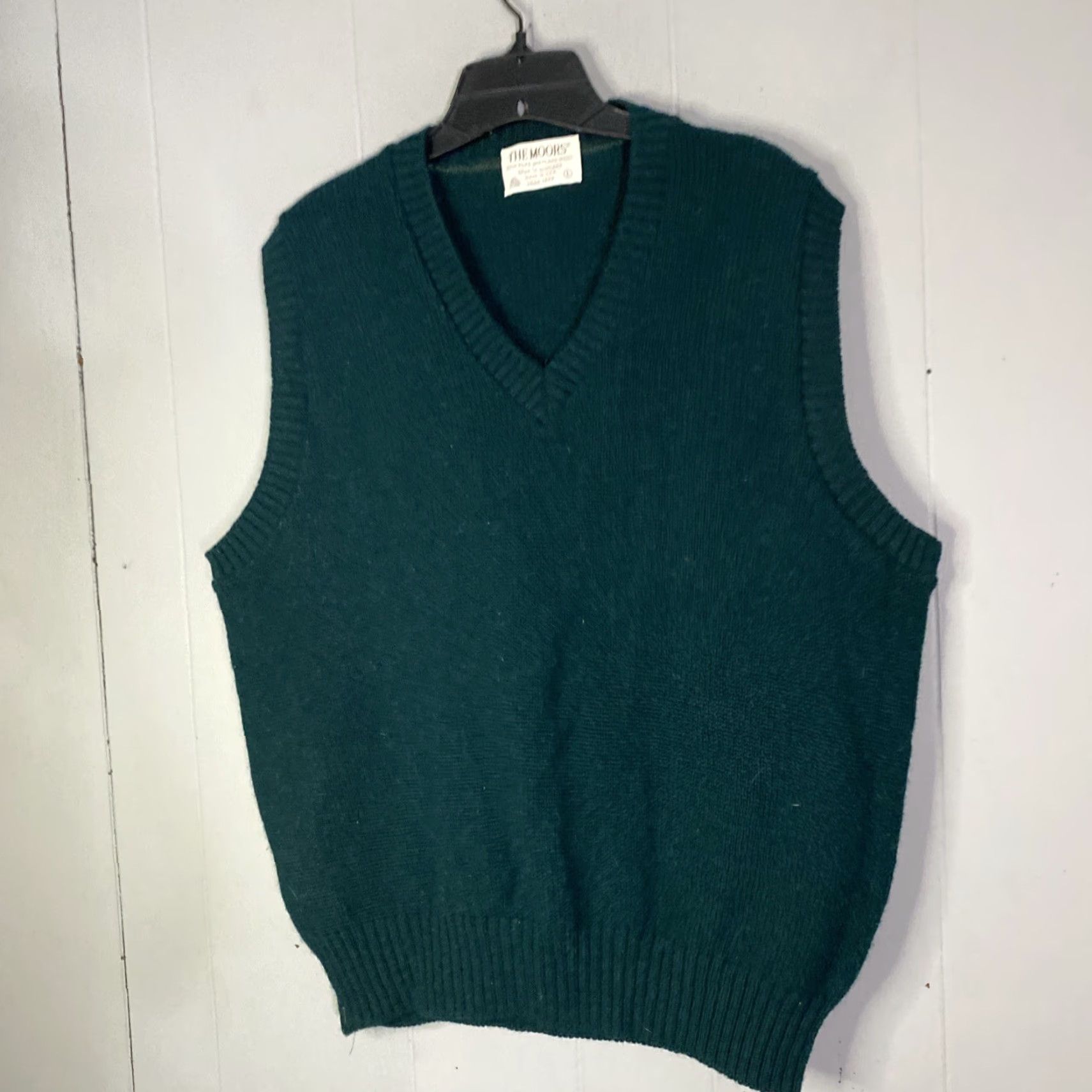 Vintage VINTAGE The Moors Shetland Wool Pullover Vest Mens Large USA Made Green Size US L / EU 52-54 / 3 - 7 Thumbnail
