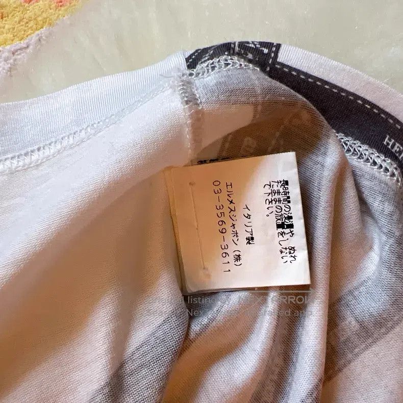 Hermes Hermes Vintage ribbon print long-sleeved T-shirt, 100% pur Size XS / US 0-2 / IT 36-38 - 7 Thumbnail