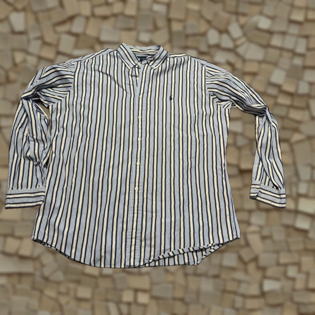Ralph Lauren Ralph Lauren Shirt Mens XL Blue Stripe Long Sleeve Button-Up Size US XL / EU 56 / 4 - 1 Thumbnail