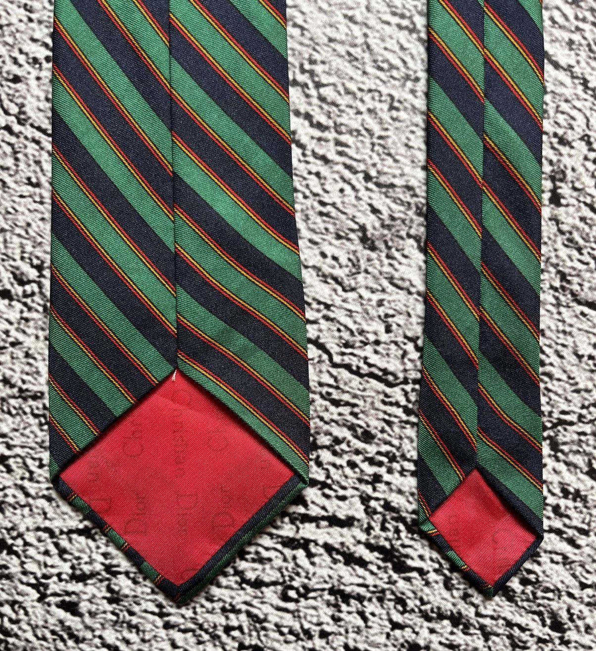 Christian Dior Monsieur Christian Dior Monsieur Striped Silk Tie Size ONE SIZE - 7 Thumbnail