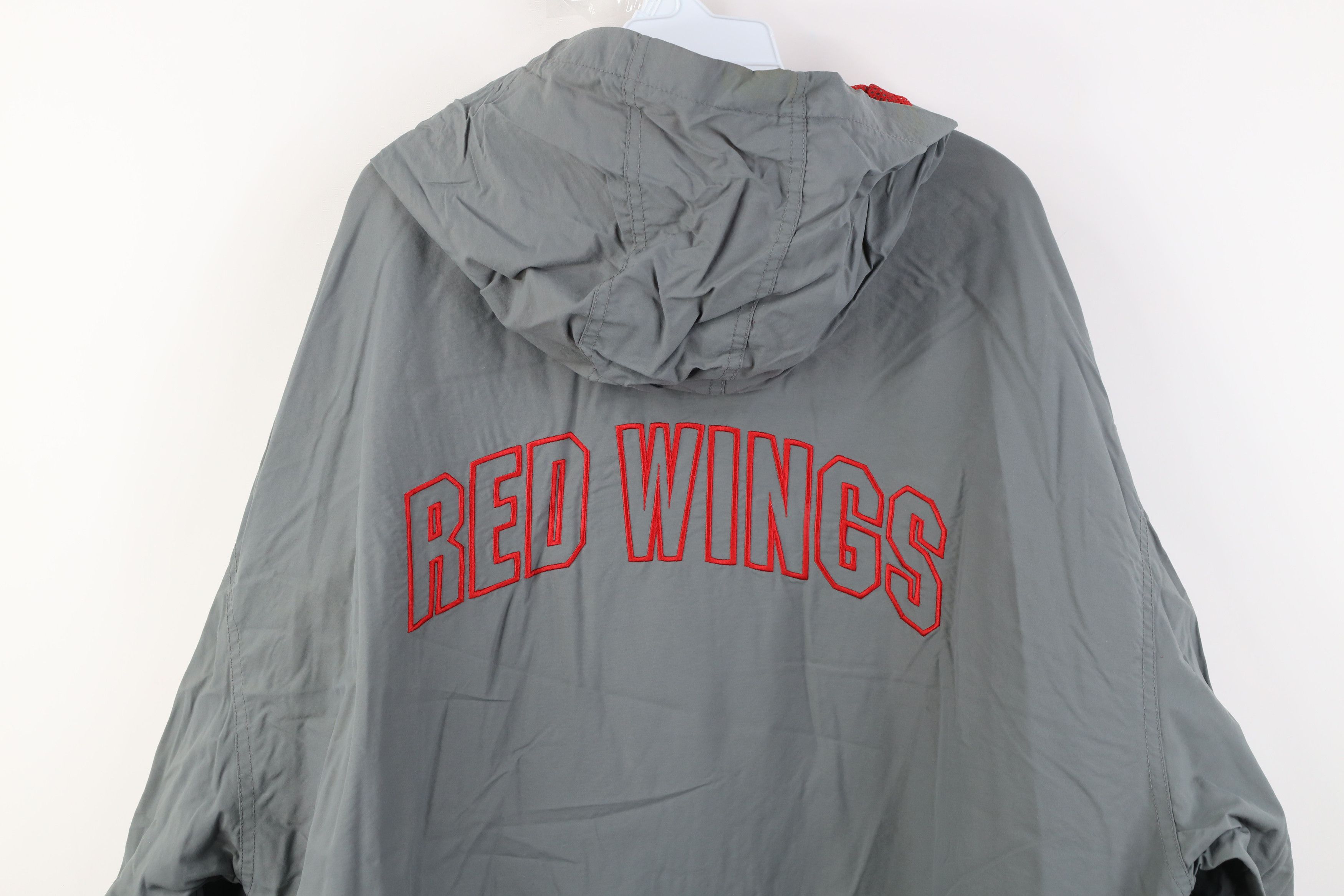 Puma Vintage 90s Puma Red Wings Hockey Hooded Windbreaker Jacket Size US XL / EU 56 / 4 - 16 Thumbnail