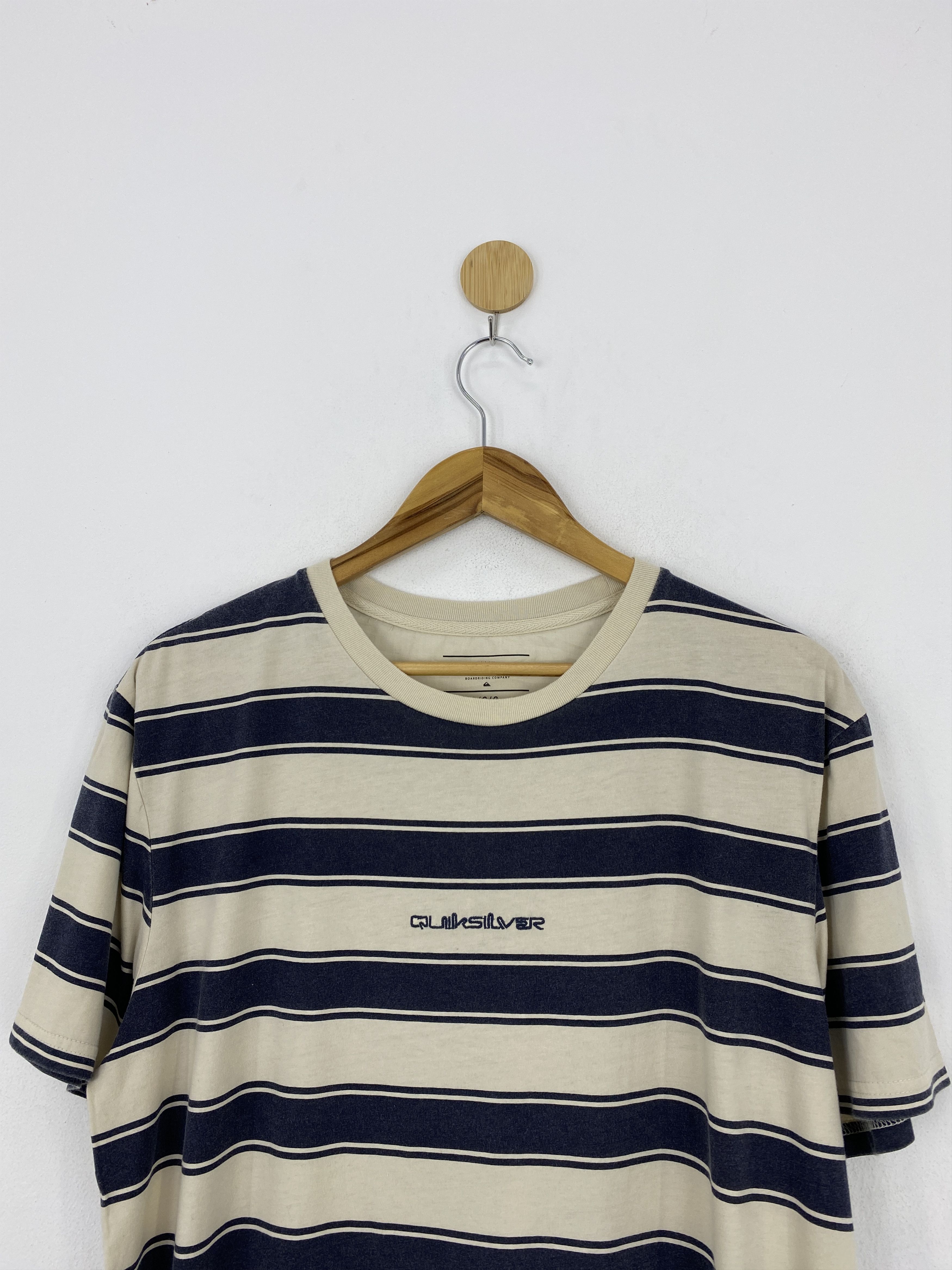 Quiksilver × Vintage Vintage Y2k Quiksilver Striped Short Sleeve Tee TA0513 Size US L / EU 52-54 / 3 - 2 Thumbnail