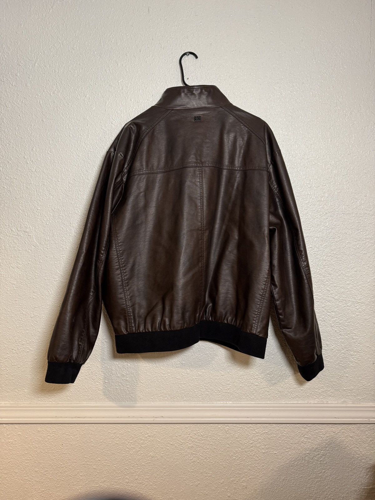 Calvin Klein Calvin Klein Men's Faux-Leather Bomber Size US XXL / EU 58 / 5 - 2 Thumbnail