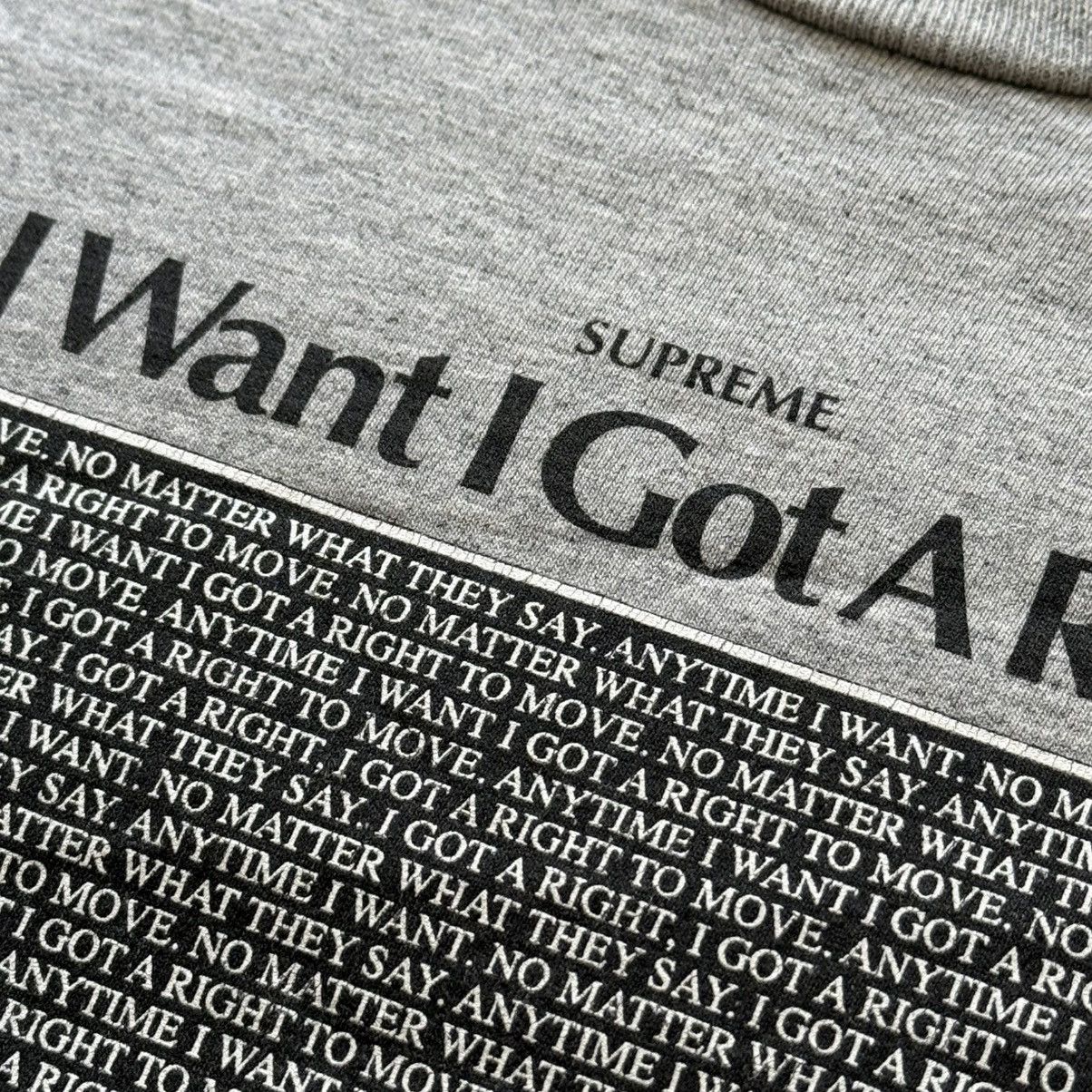 Supreme Supreme 2011 Anytime I Want I Got A Right To Move T Shirt Size US L / EU 52-54 / 3 - 11 Thumbnail