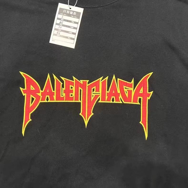 Balenciaga Balenciaga Flash Flame Rock Band Logo Short Sleeve T-shirt Size US L / EU 52-54 / 3 - 5 Thumbnail